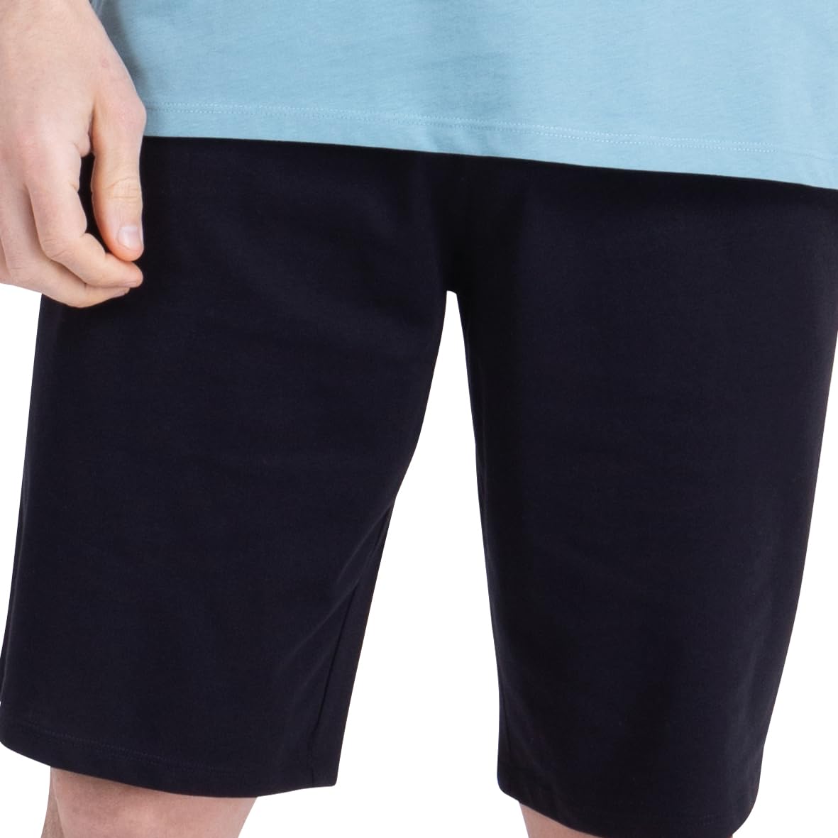 athena-ecopack-pyjama-court-homme-coton-noir-manches-courtes image 5