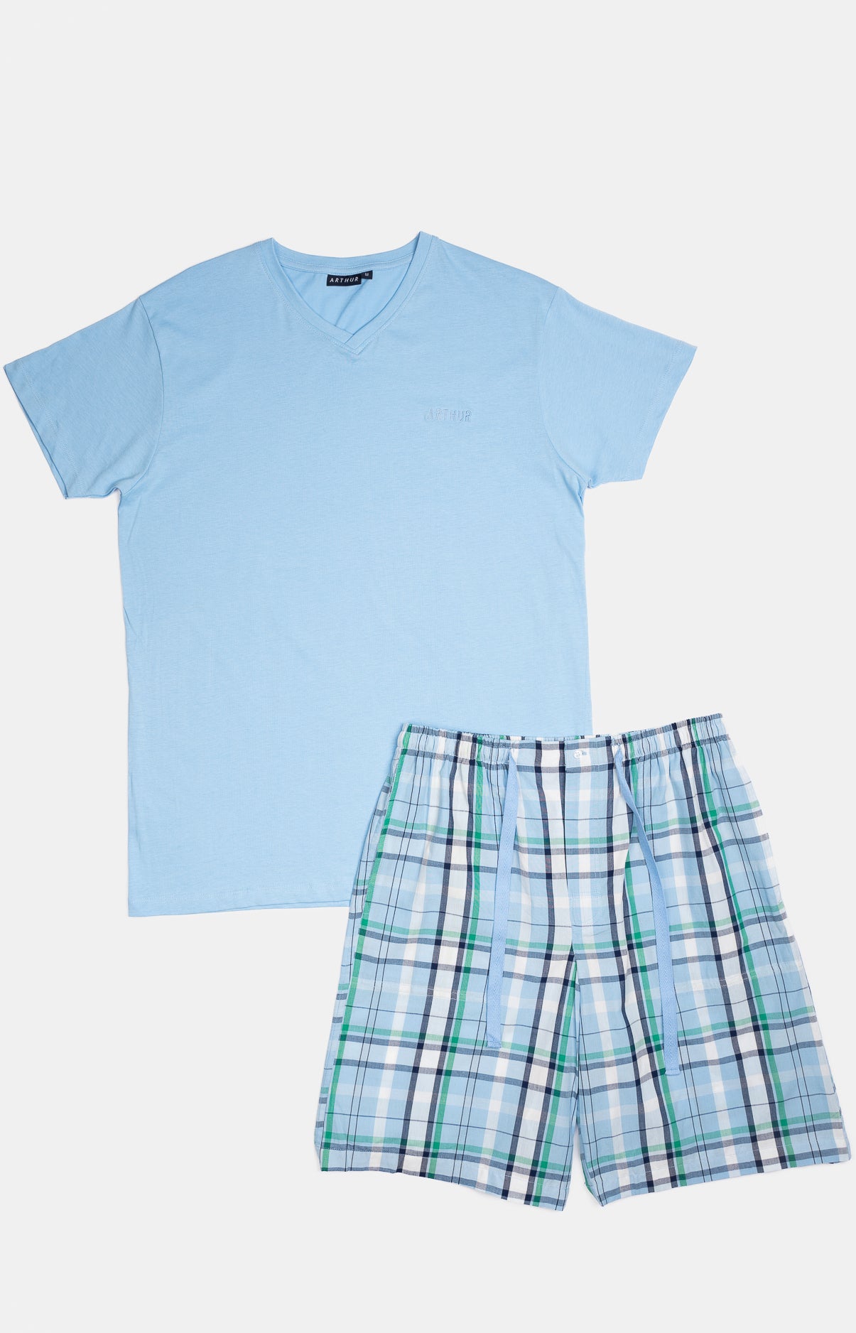 arthur-bob-hugh-pyjashort-homme-ciel-coton image 3