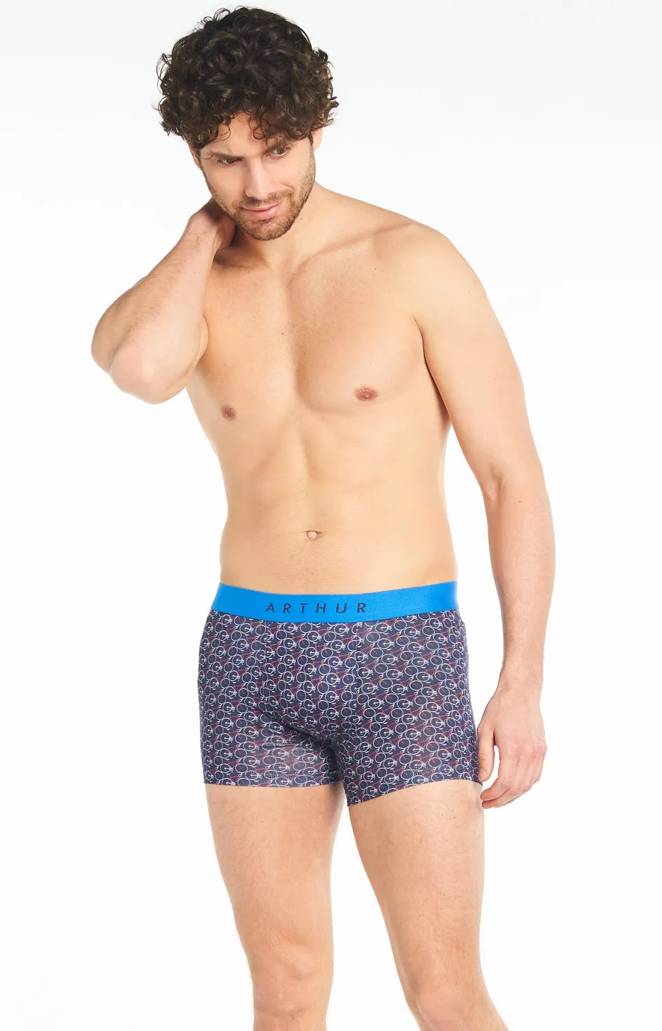 arthur-bob-v-lo-boxer-homme-coton-bio-marine image 1