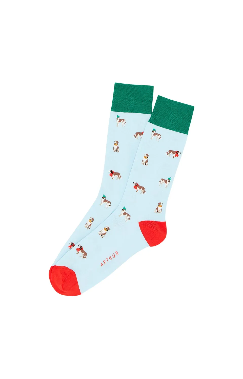arthur-bob-wouf-ciel-chaussettes-homme-ciel-40-46-coton image 1