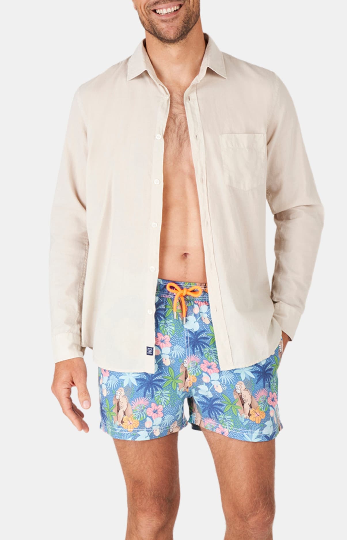 arthur-bob-chemise-voile-coton-homme-beige-m image 1