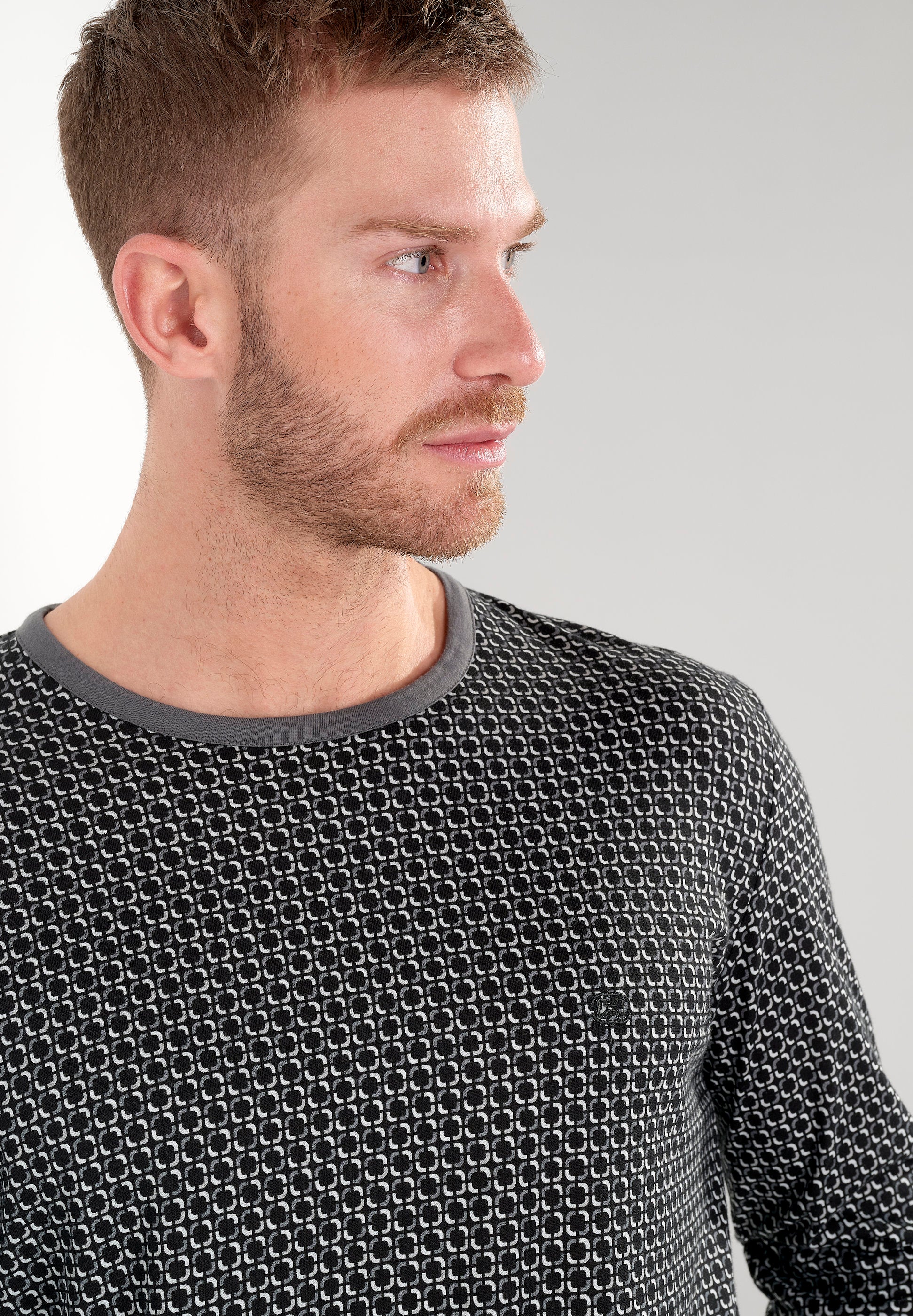 hom-waldorf-pyjama-long-homme-coton-gris-imprim image 7