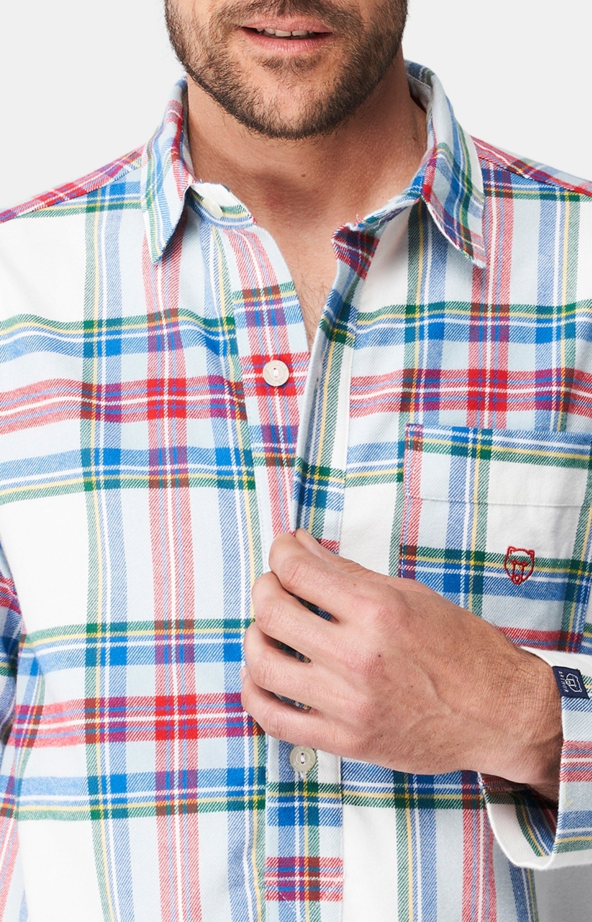 arthur-bob-logan-chemise-de-nuit-flanelle-blanc-taille-l image 2