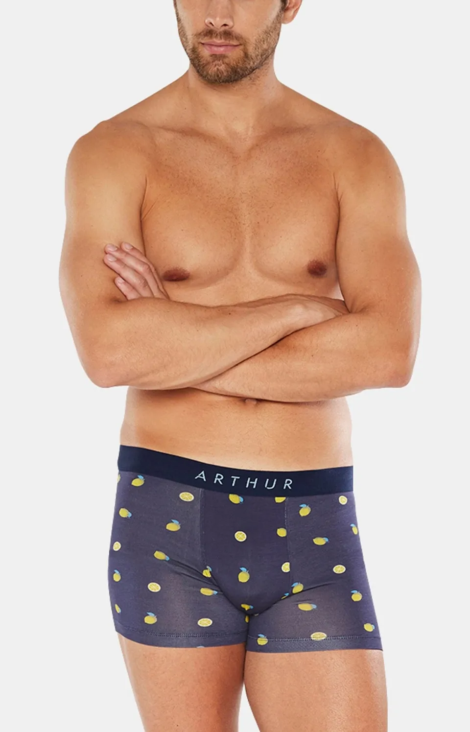 arthur-bob-lemon-boxer-marine-l-citrons-coton-bio image 1