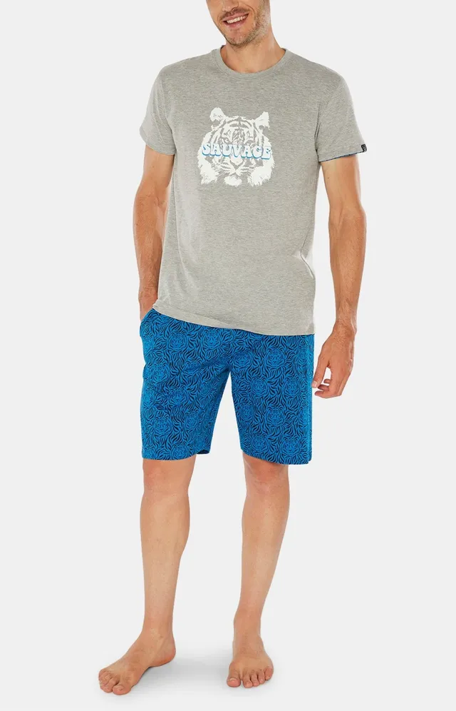 arthur-bob-tigre-pyjashort-homme-coton-bio image 1