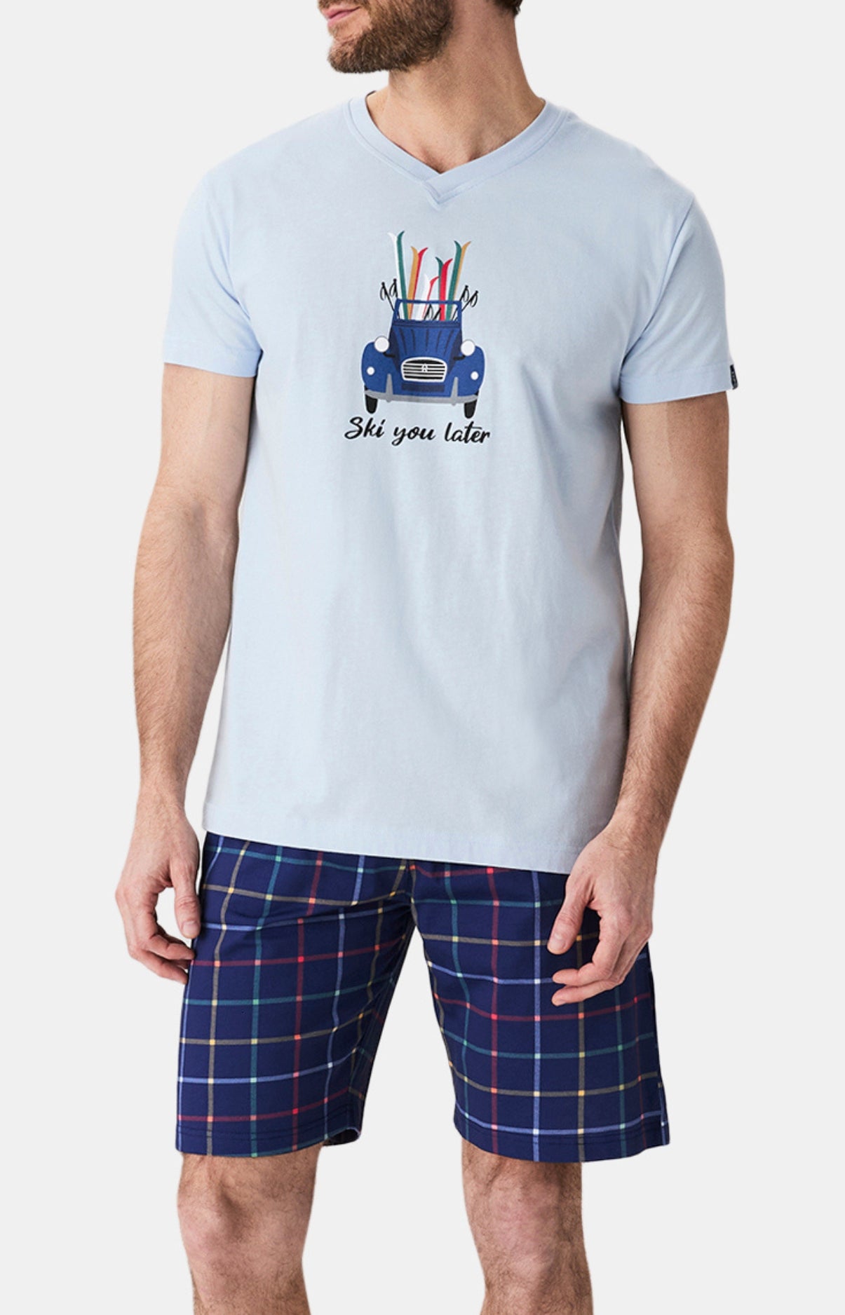 arthur-bob-pyjashort-ski-you-later-pyjama-marine-l image 4