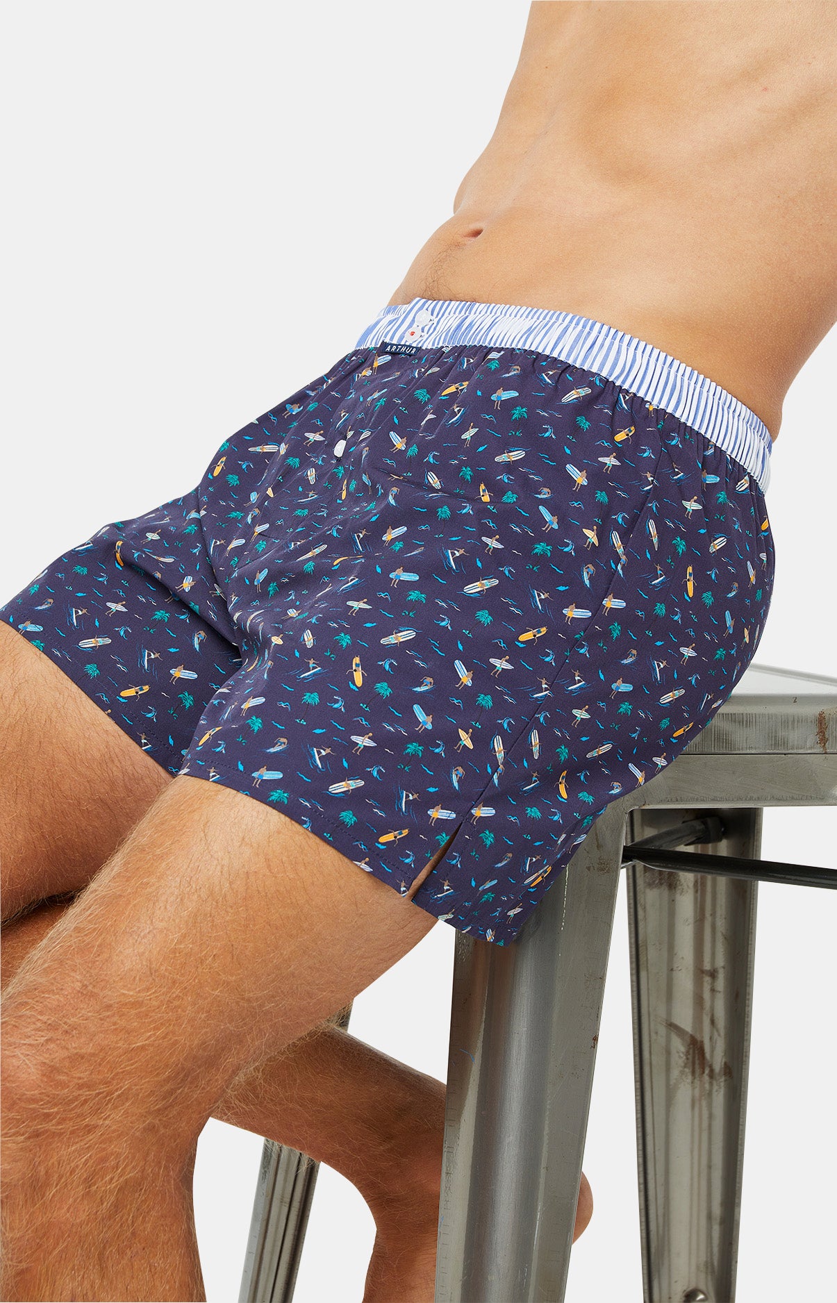 arthur-le-club-n-1048-cale-on-homme-marine-coton-bio image 5