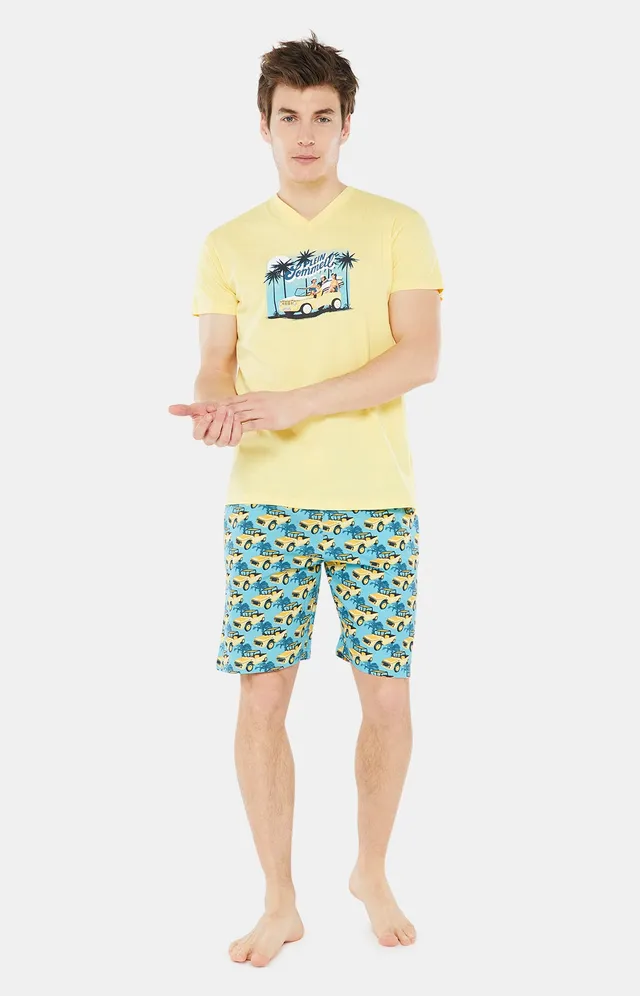 arthur-bob-plein-sommeil-pyjashort-coton-bleu image 1