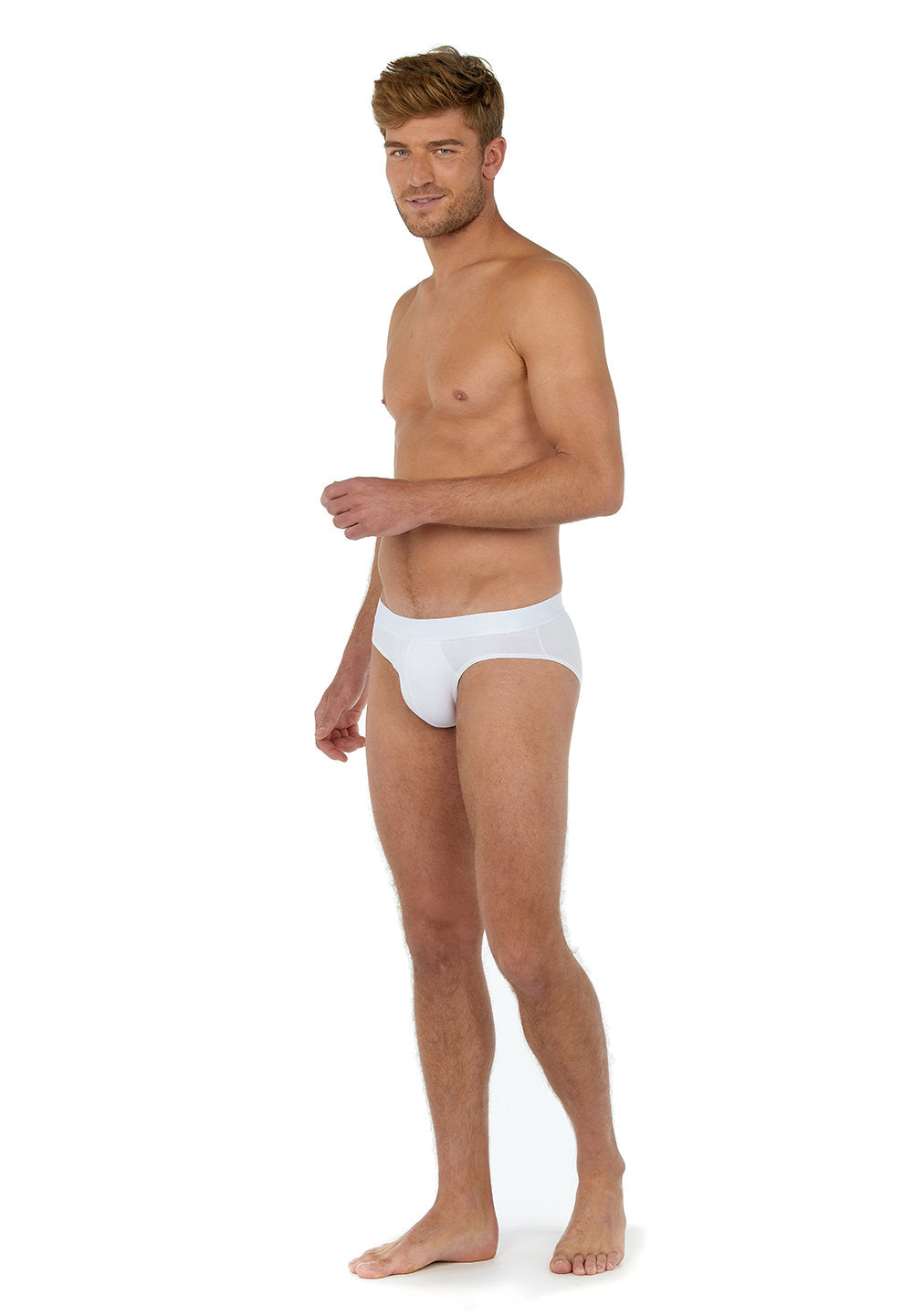 hom-classic-mini-briefs-slip-homme-blanc-modal-coton image 4