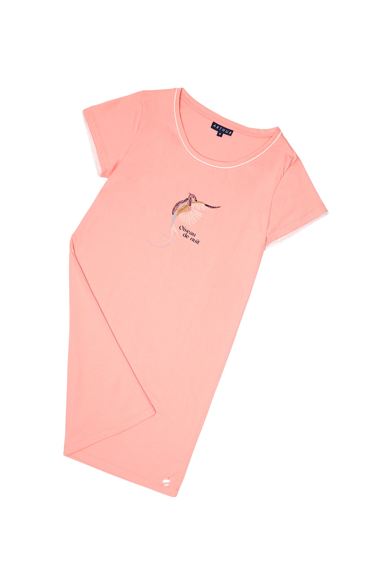 arthur-bob-chemise-de-nuit-birdie-fraise-coton-bio image 2