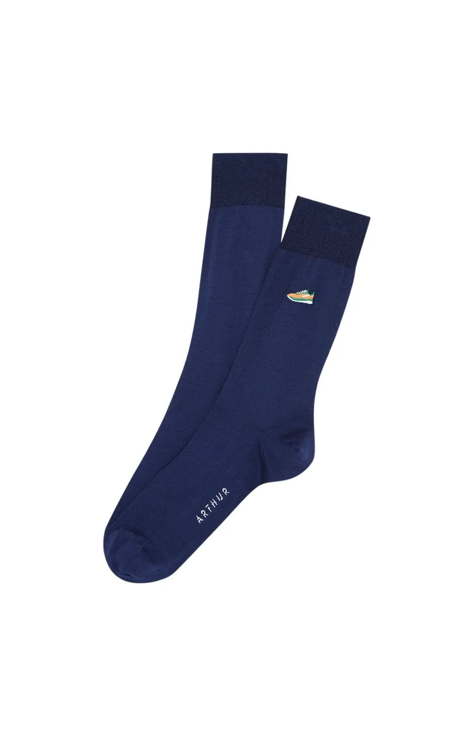 arthur-bob-sneakers-chaussettes-homme-marine-40-46-fil-d-cosse image 1