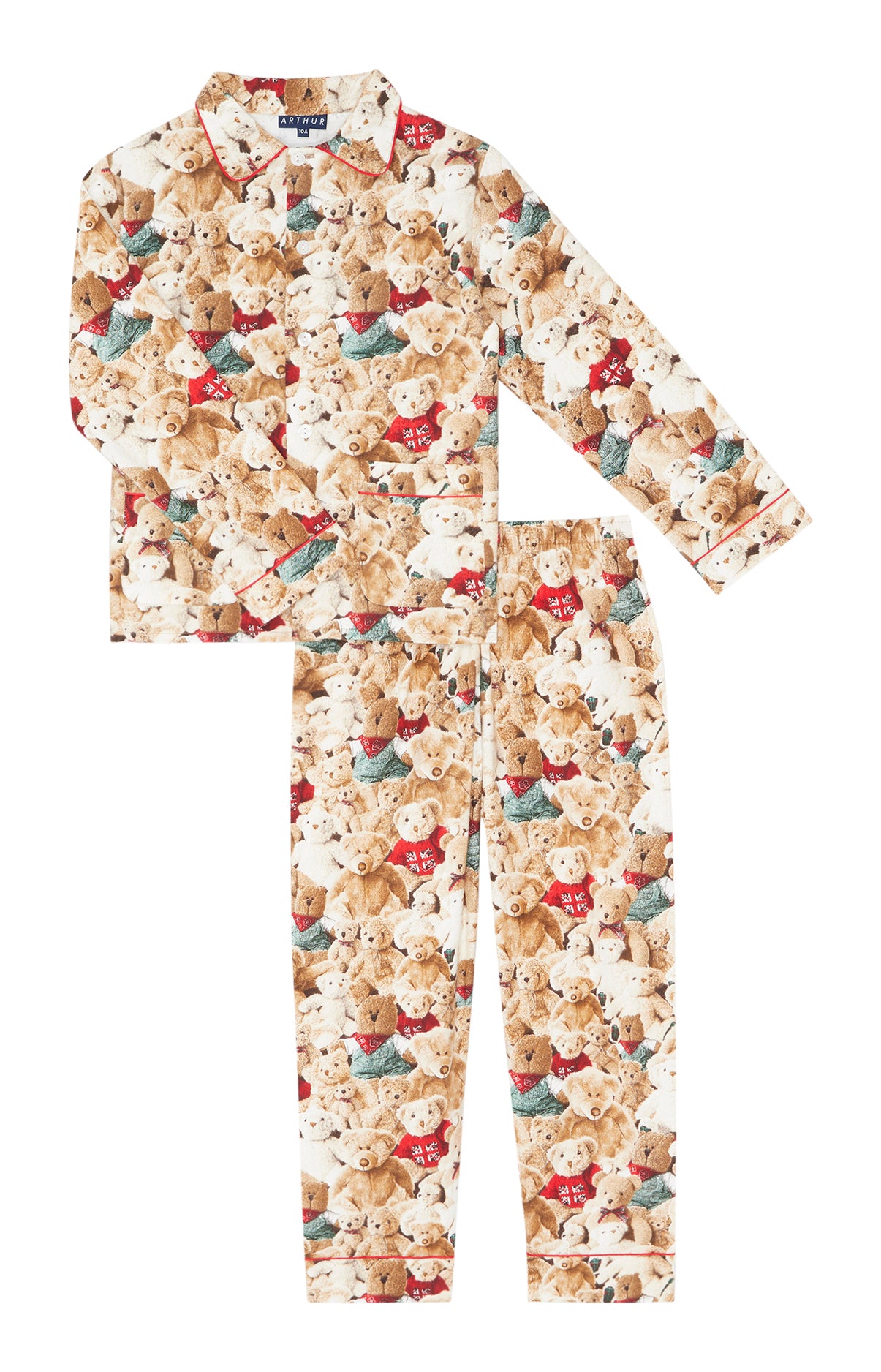 arthur-petit-teddy-pyjama-enfant-pilou-brun-chaud image 3
