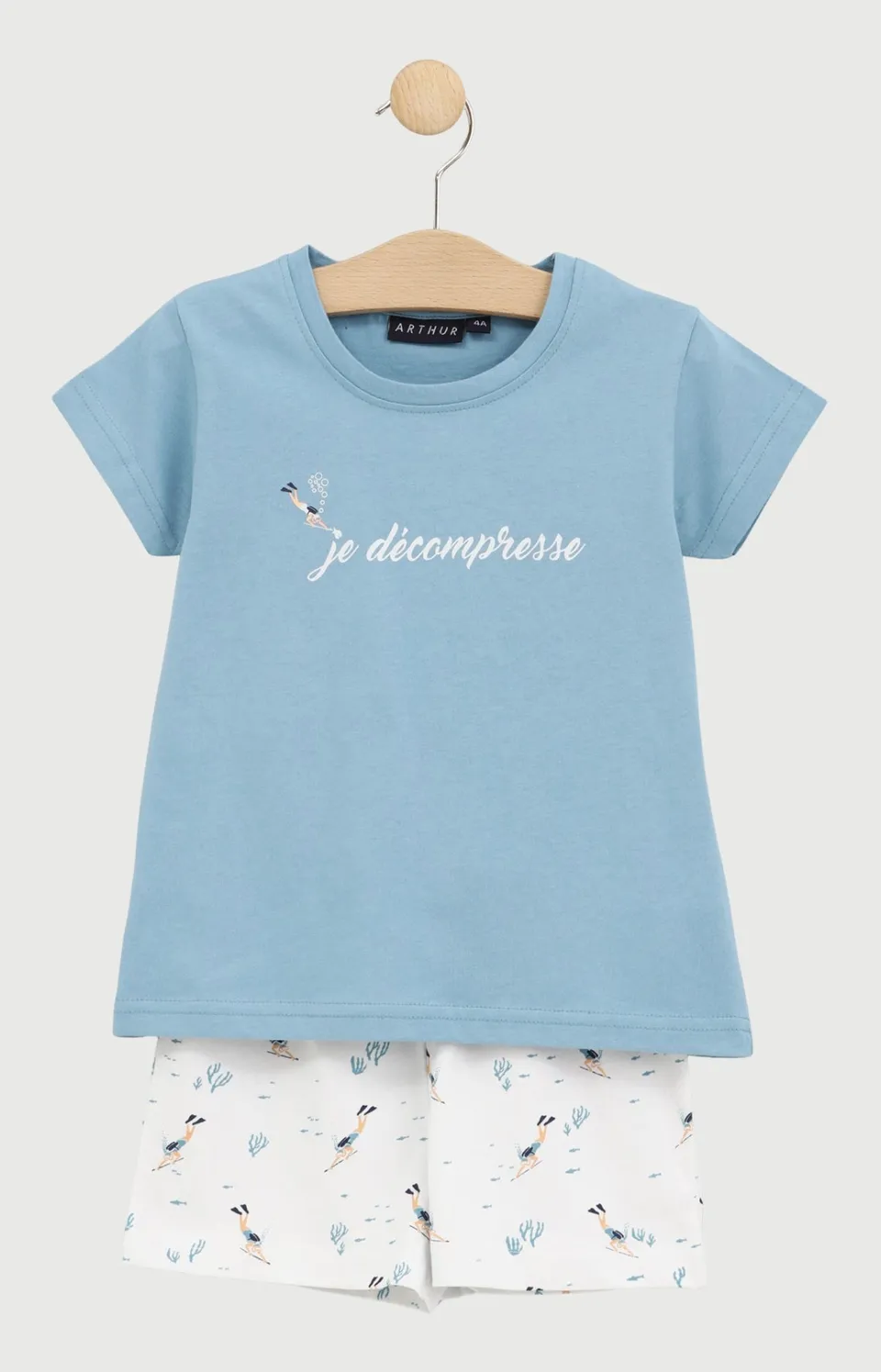 arthur-bob-pyjashort-je-d-compresse-glace-coton image 1