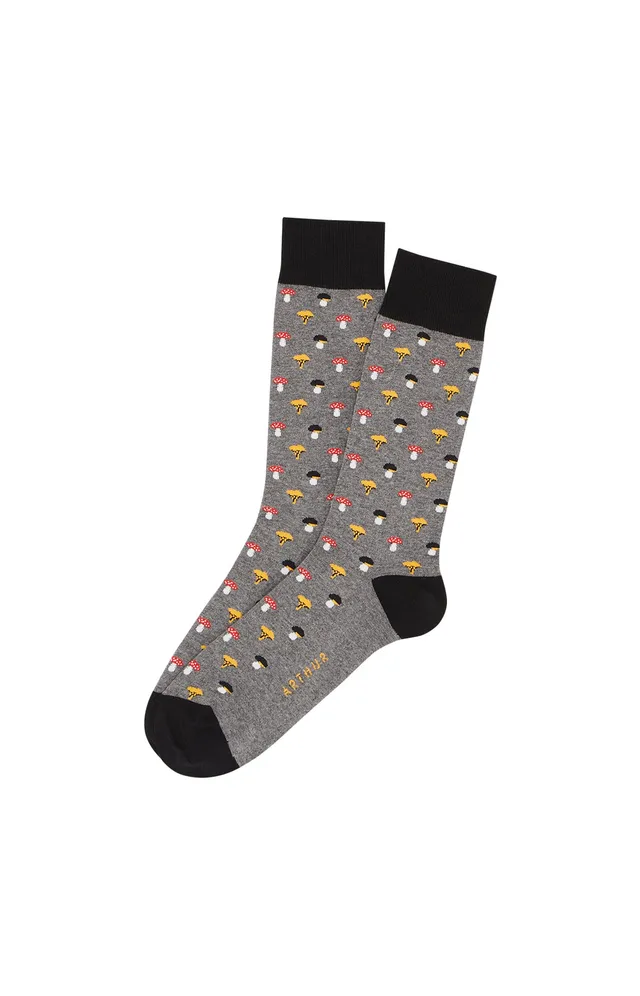 arthur-bob-mushroom-chaussettes-gris-40-46-coton image 1