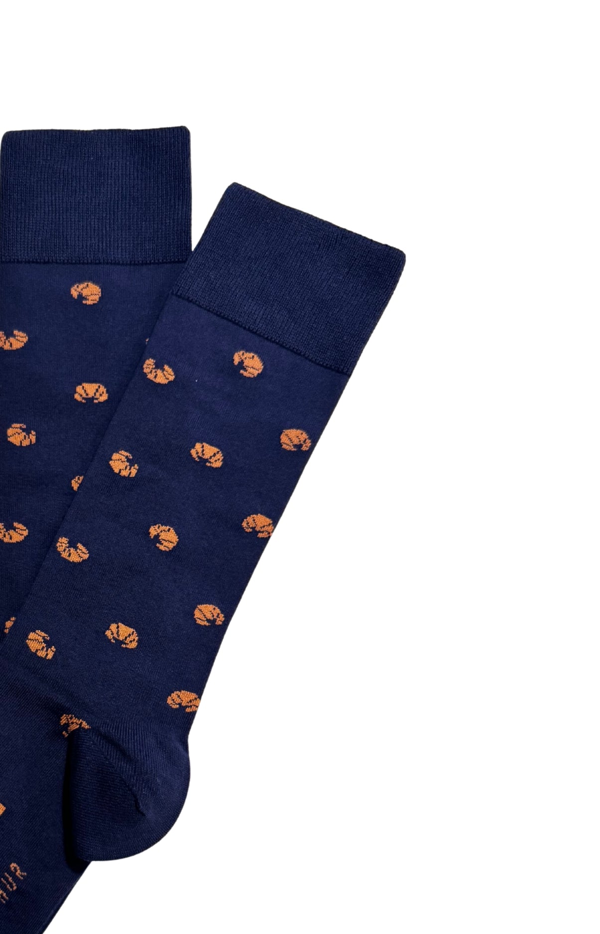 arthur-bob-croissant-chaussettes-homme-marine-coton image 2
