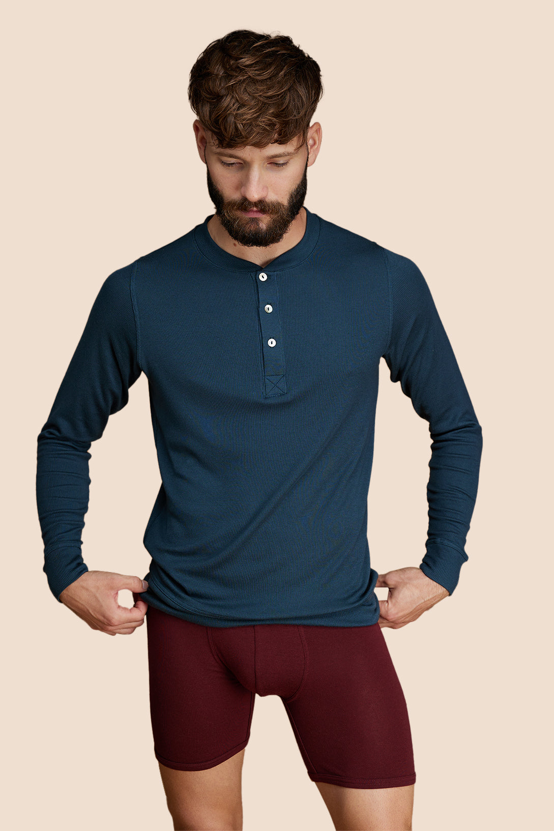 p-trone-henley-2e-g-n-ration-t-shirt-manches-longues-m-rinos image 2