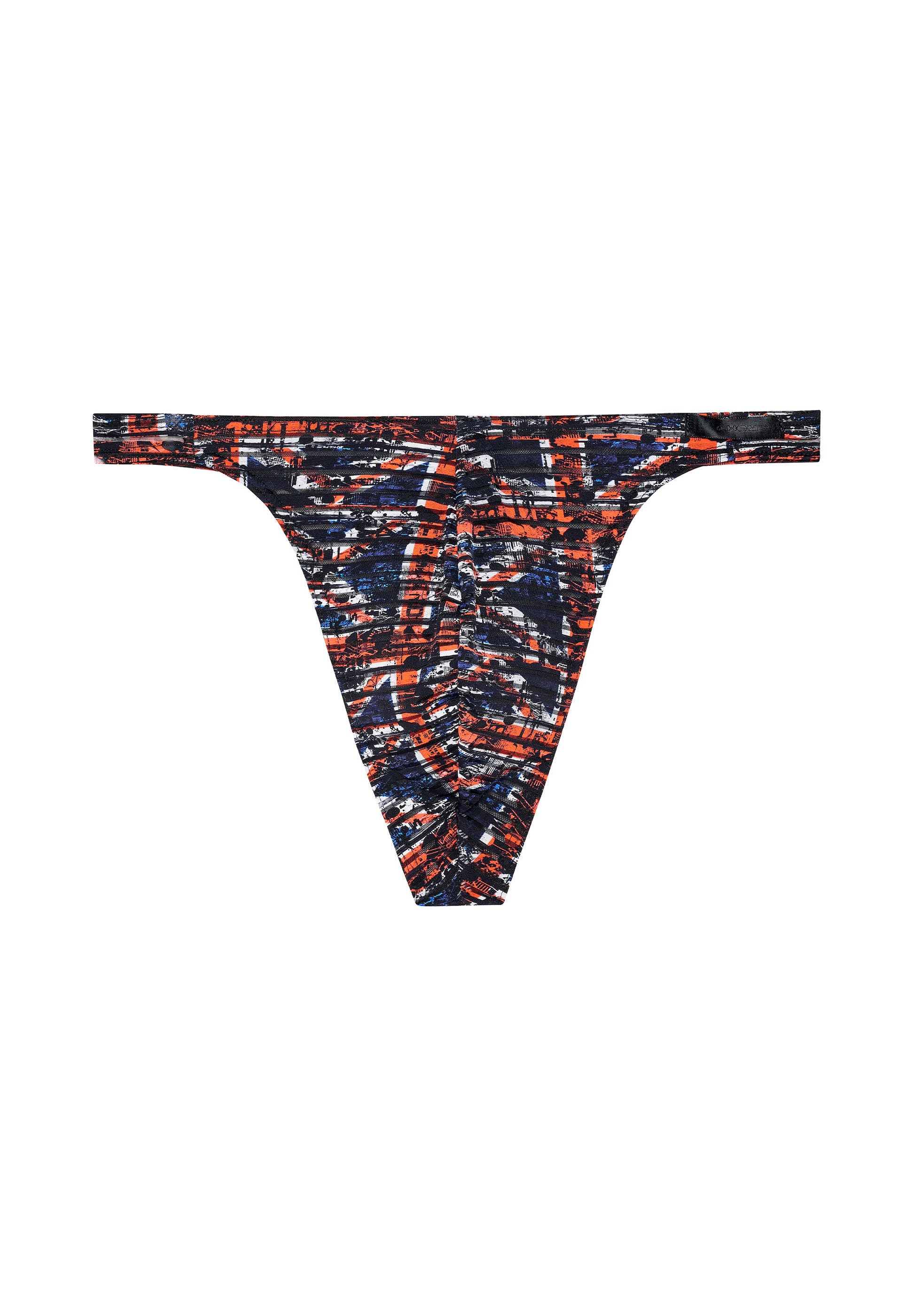 hom-temptation-malcom-string-homme-noir-rouge-microfibre image 1
