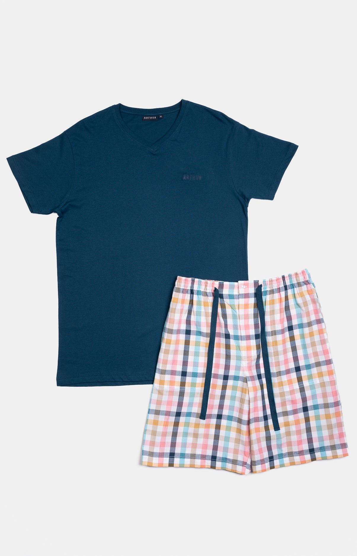 arthur-bob-criston-pyjashort-homme-rose-coton image 3