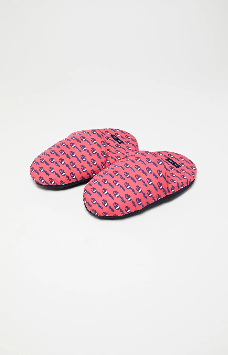 arthur-bob-pantoufles-nomade-in-france-chaussons-homme-rouge image 1