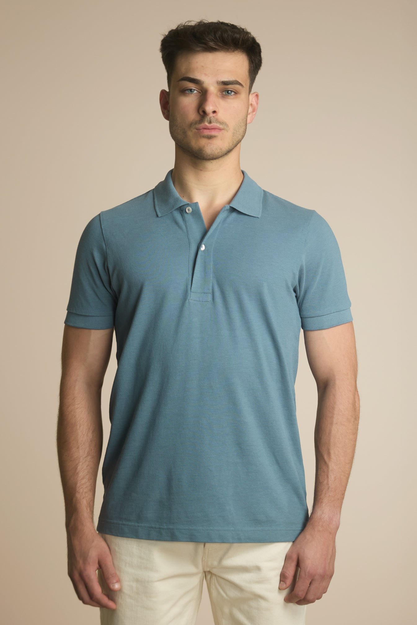 p-trone-polo-2e-g-n-ration-t-shirt-coton-bio-bleu-gris image 3