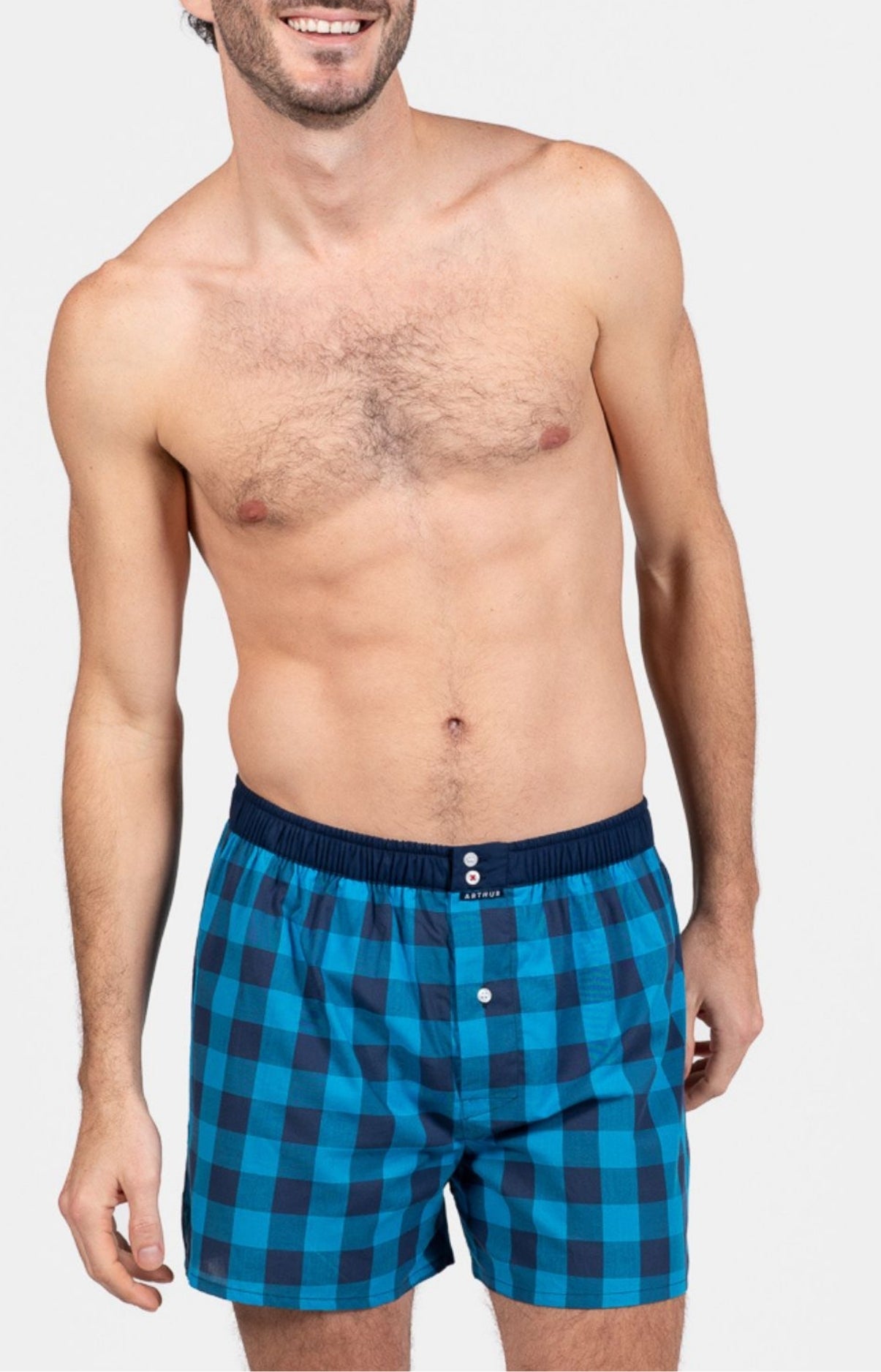 arthur-le-club-n-1133-cale-on-homme-turquoise-coton-bio image 2