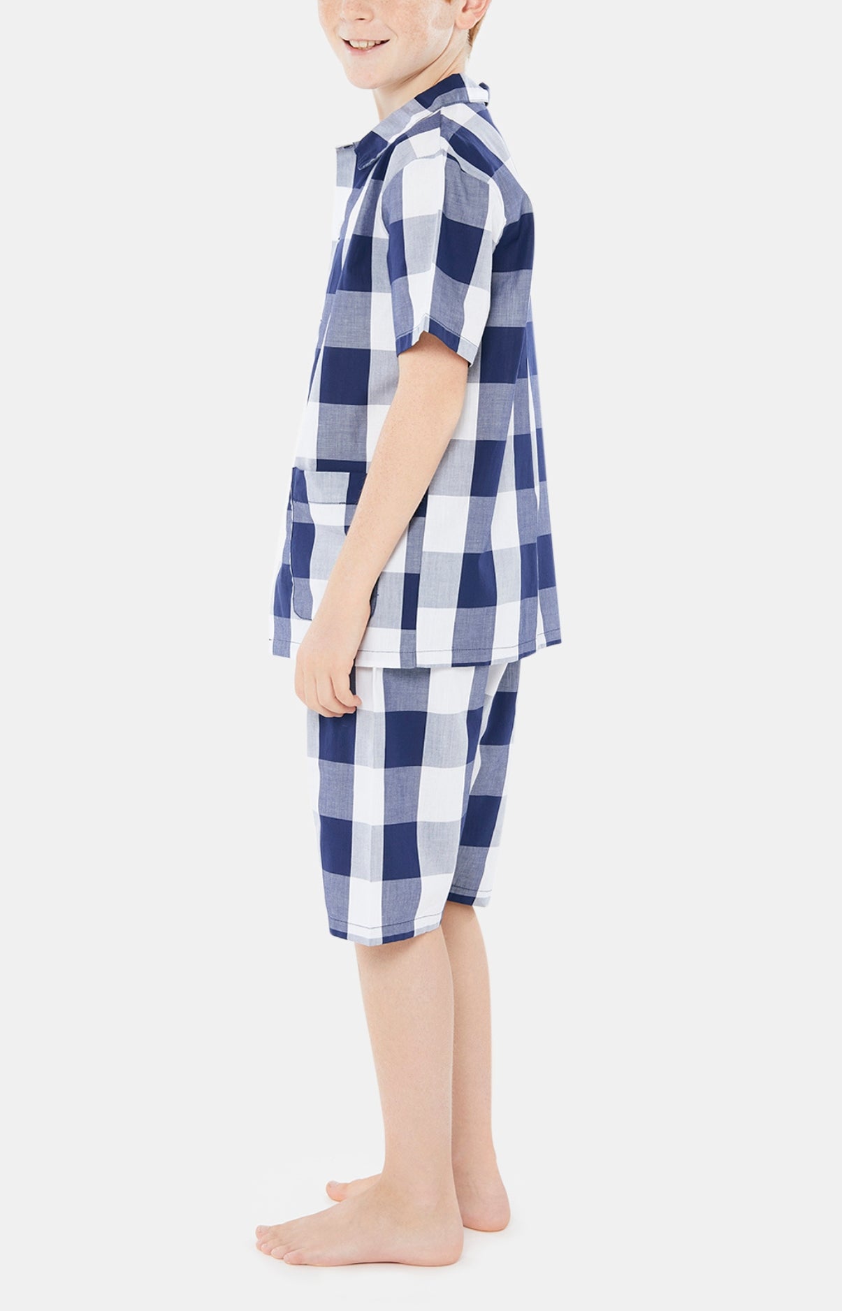 arthur-bob-pyjashort-big-vichy-coton-bio-enfant-marine image 4