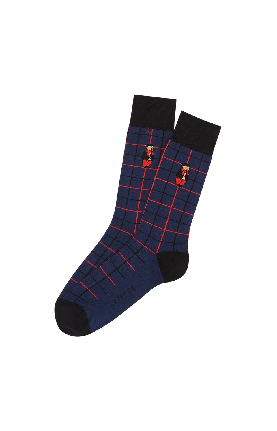 arthur-bob-oliver-marine-chaussettes-homme-marine-coton image 1