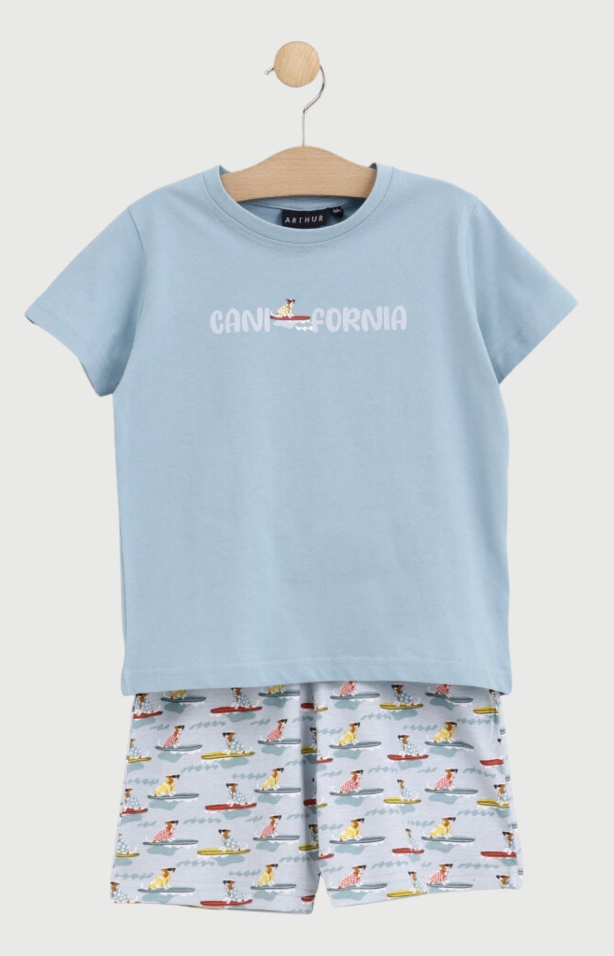 arthur-bob-canifornia-pyjashort-enfant-ciel-coton-surf image 1