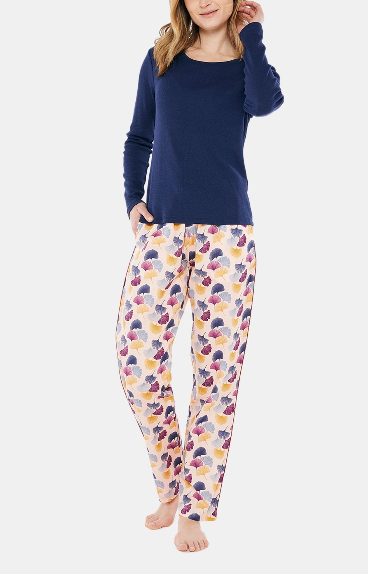 arthur-bob-ginko-pantalon-pyjama-satin-multicolore image 1