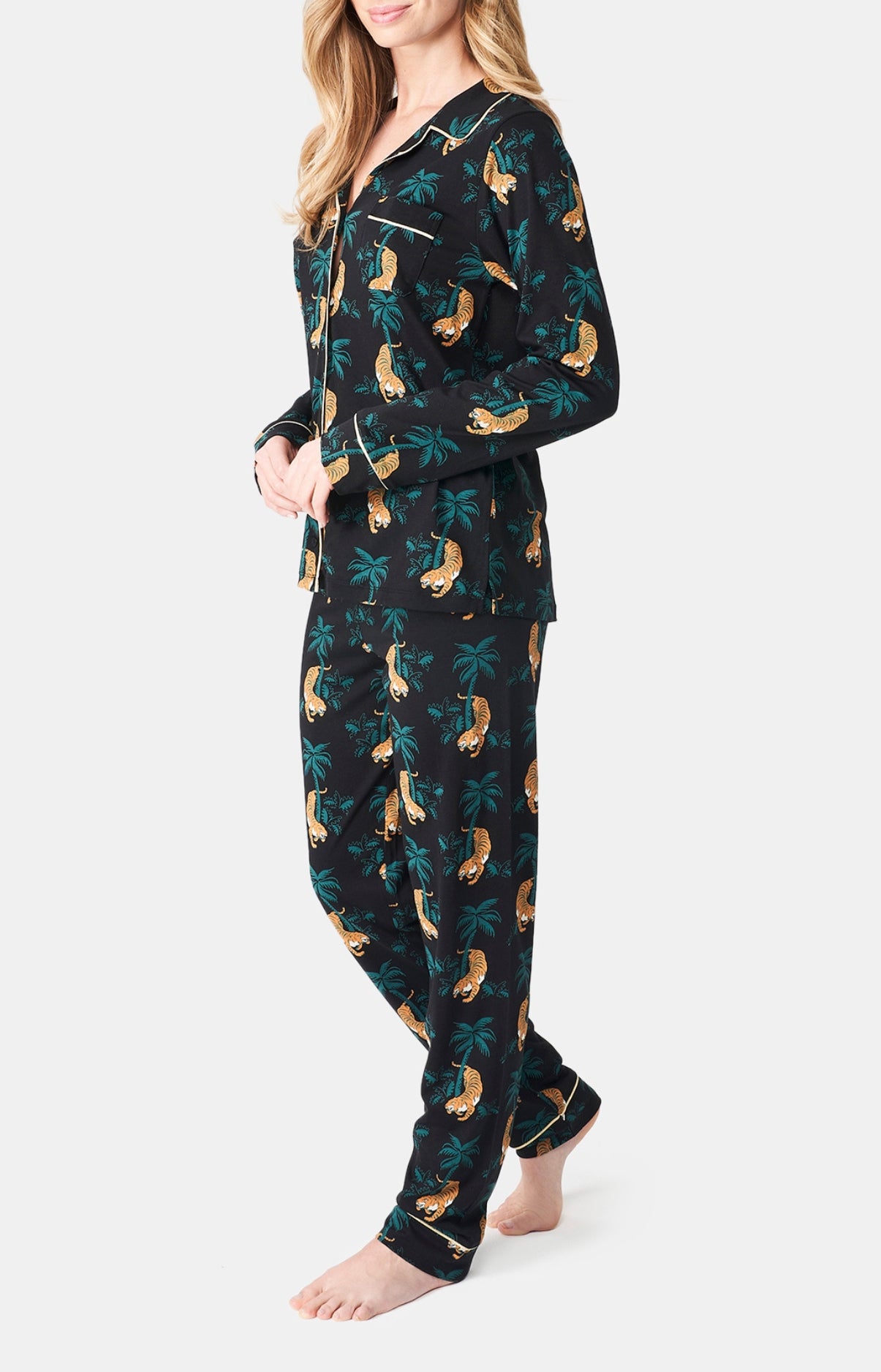 arthur-bob-tigre-pyjama-boutonn-noir-femme image 4