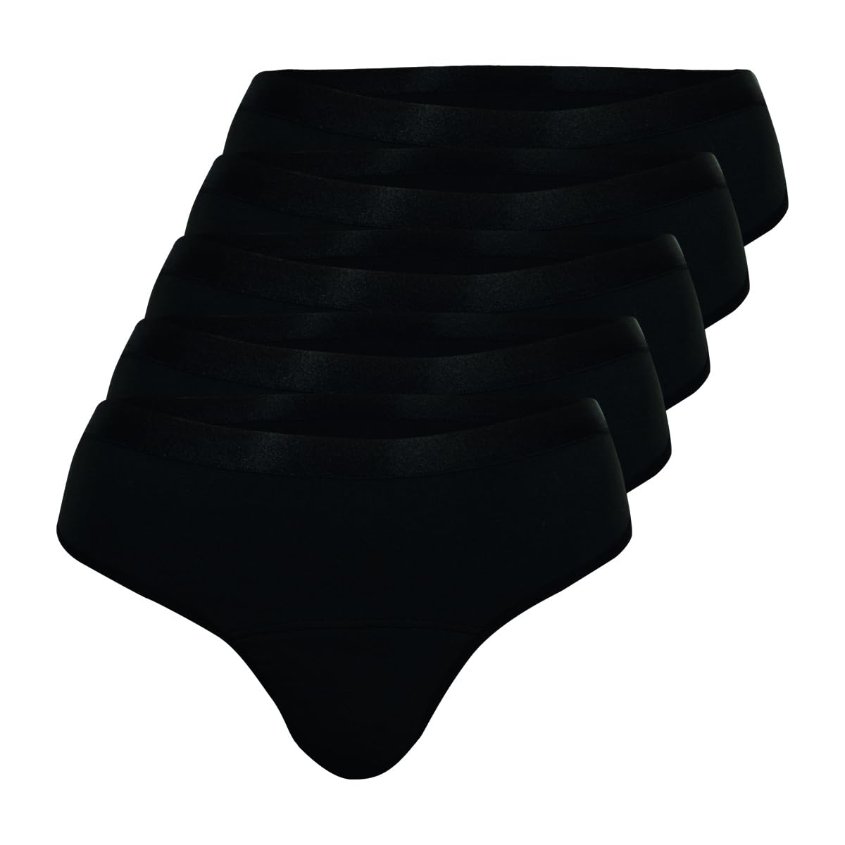 athena-dailyz-lot-5-tangas-menstruels-xs-noir-absorbant image 1