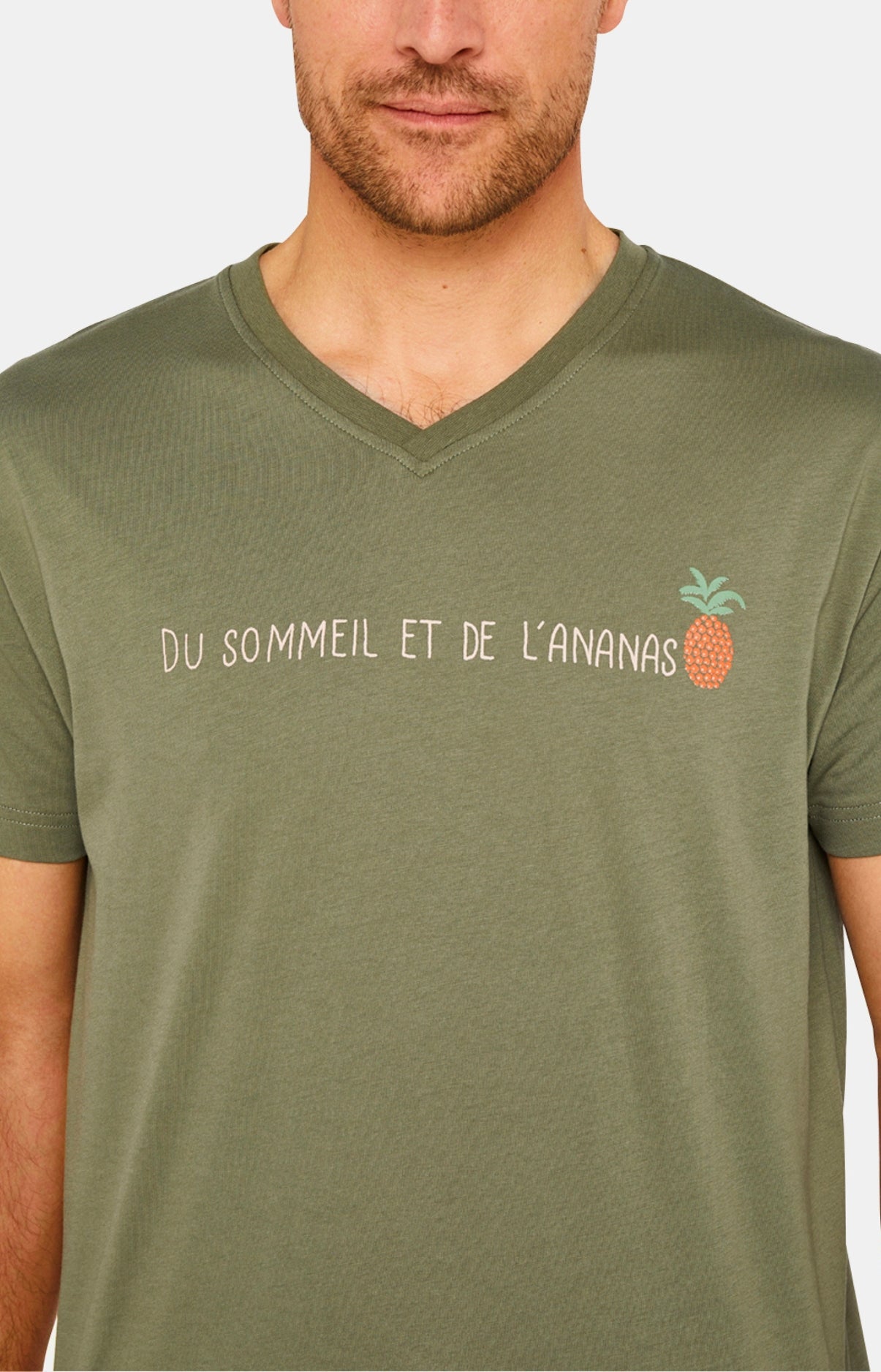 arthur-bob-pyjashort-ananas-coton-bio-orange-homme image 4