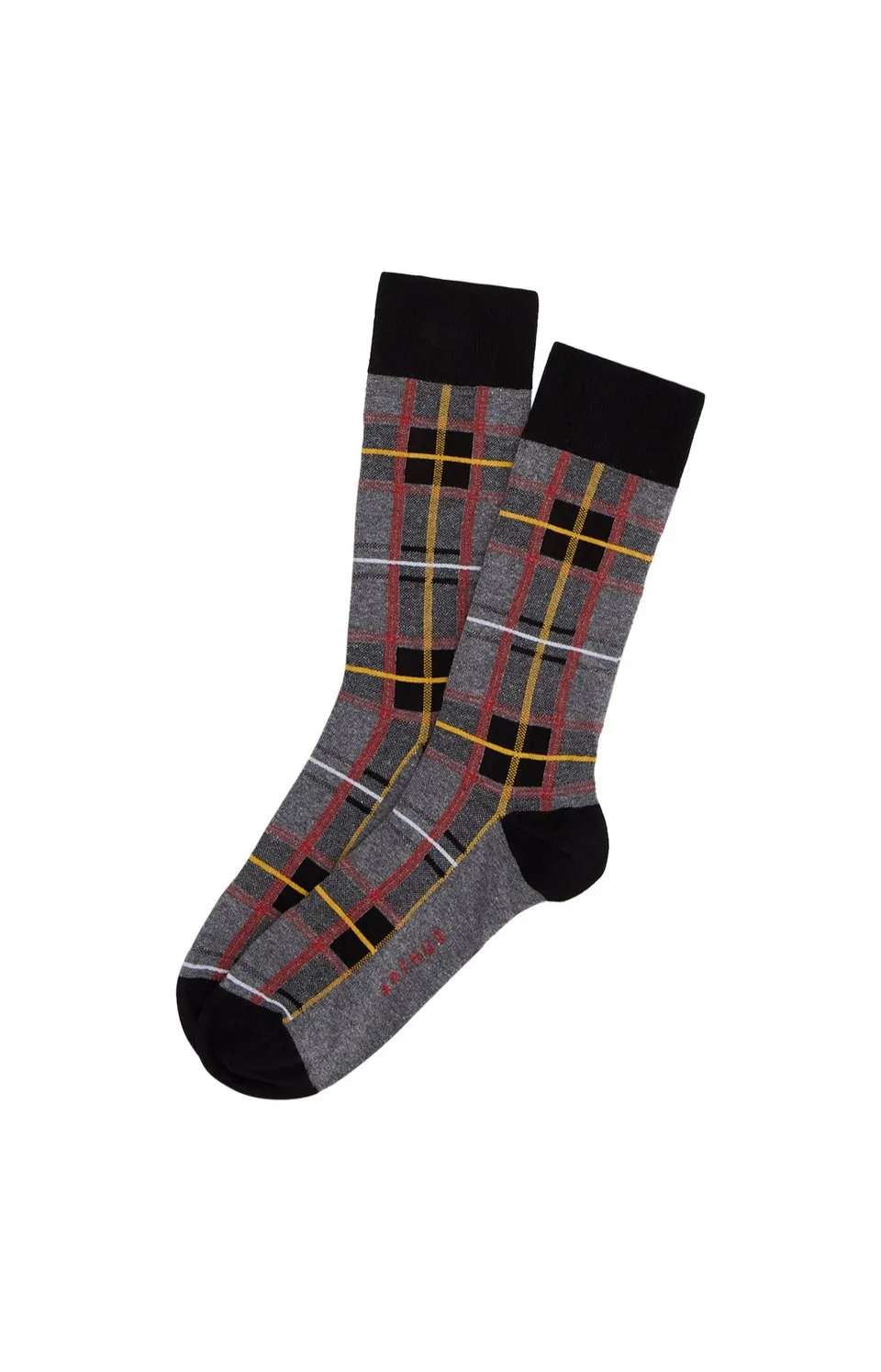arthur-bob-clan-gris-chaussettes-homme-gris-coton-40-46 image 1