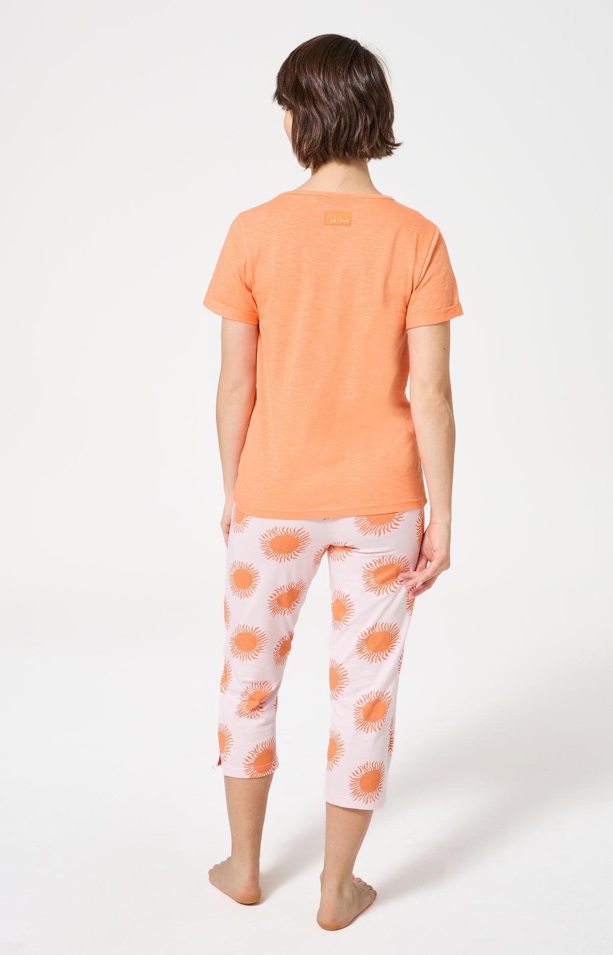 arthur-bob-coucher-de-sommeil-pyjama-abricot-coton-bio image 4