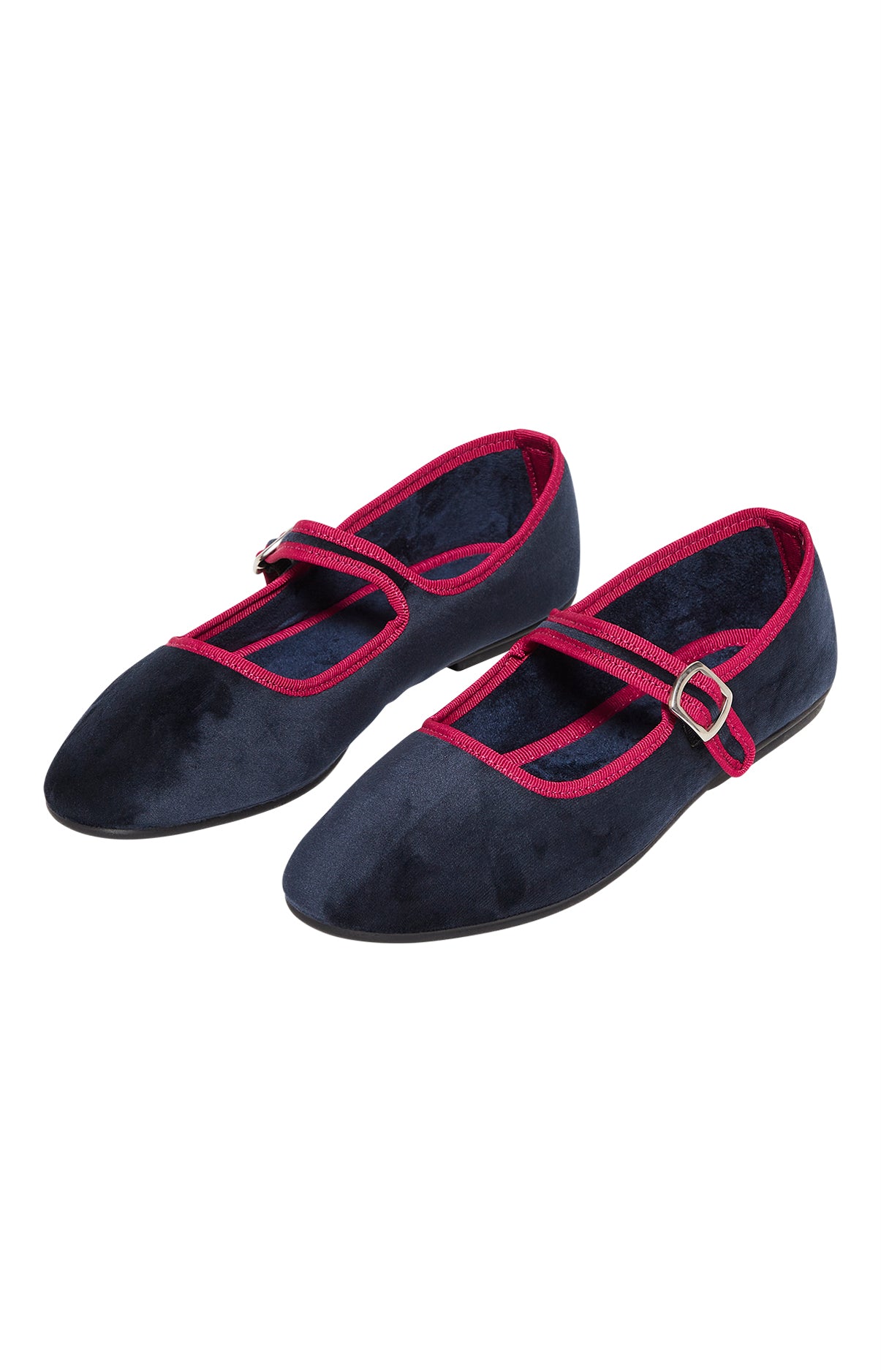 arthur-bob-blue-velvet-chaussons-ballerines-velours-marine image 1