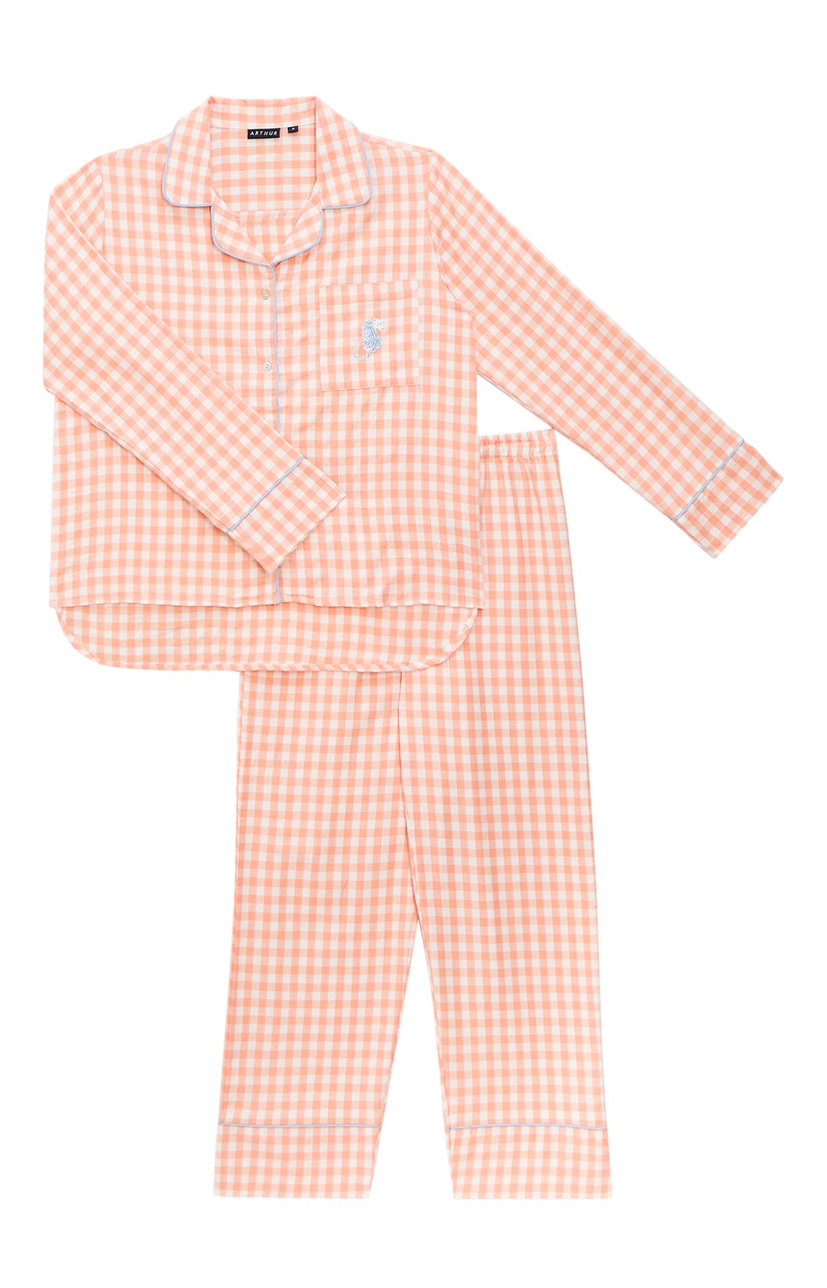 arthur-bob-nina-pyjama-flanelle-femme-orange image 3