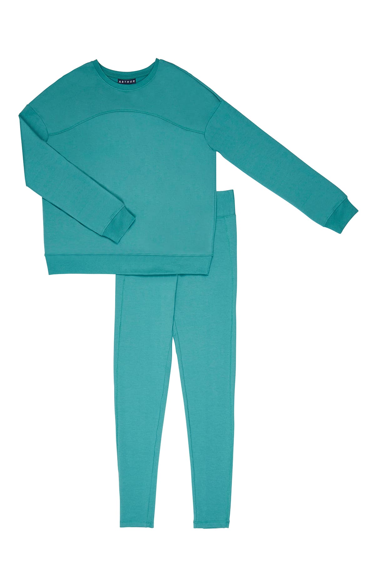 arthur-bob-pyjama-yoga-coton-femme-meraude-stretch image 3