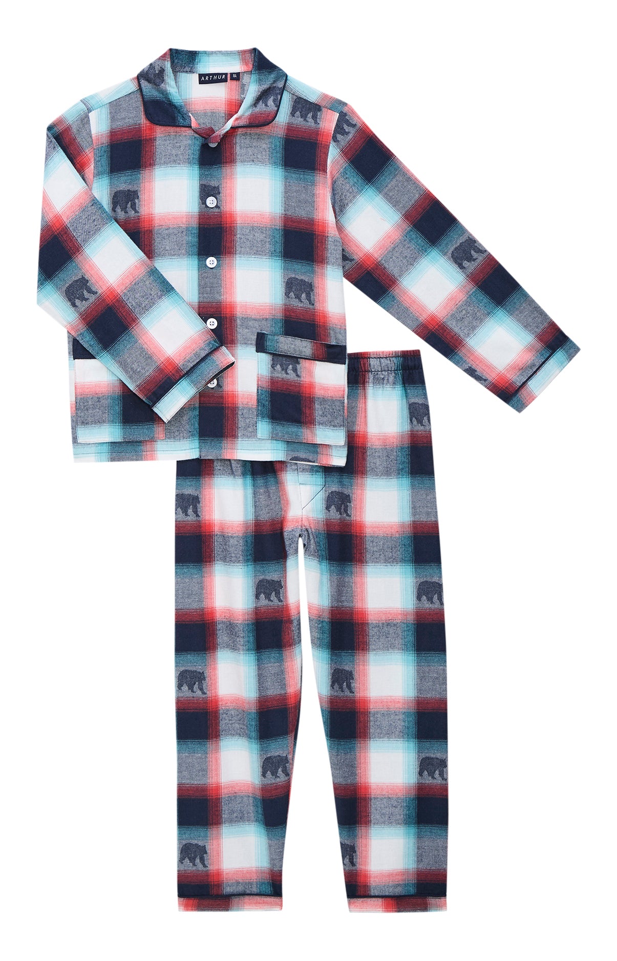 arthur-bob-pyjama-bouton-enfant-ours-bear-flanelle image 3