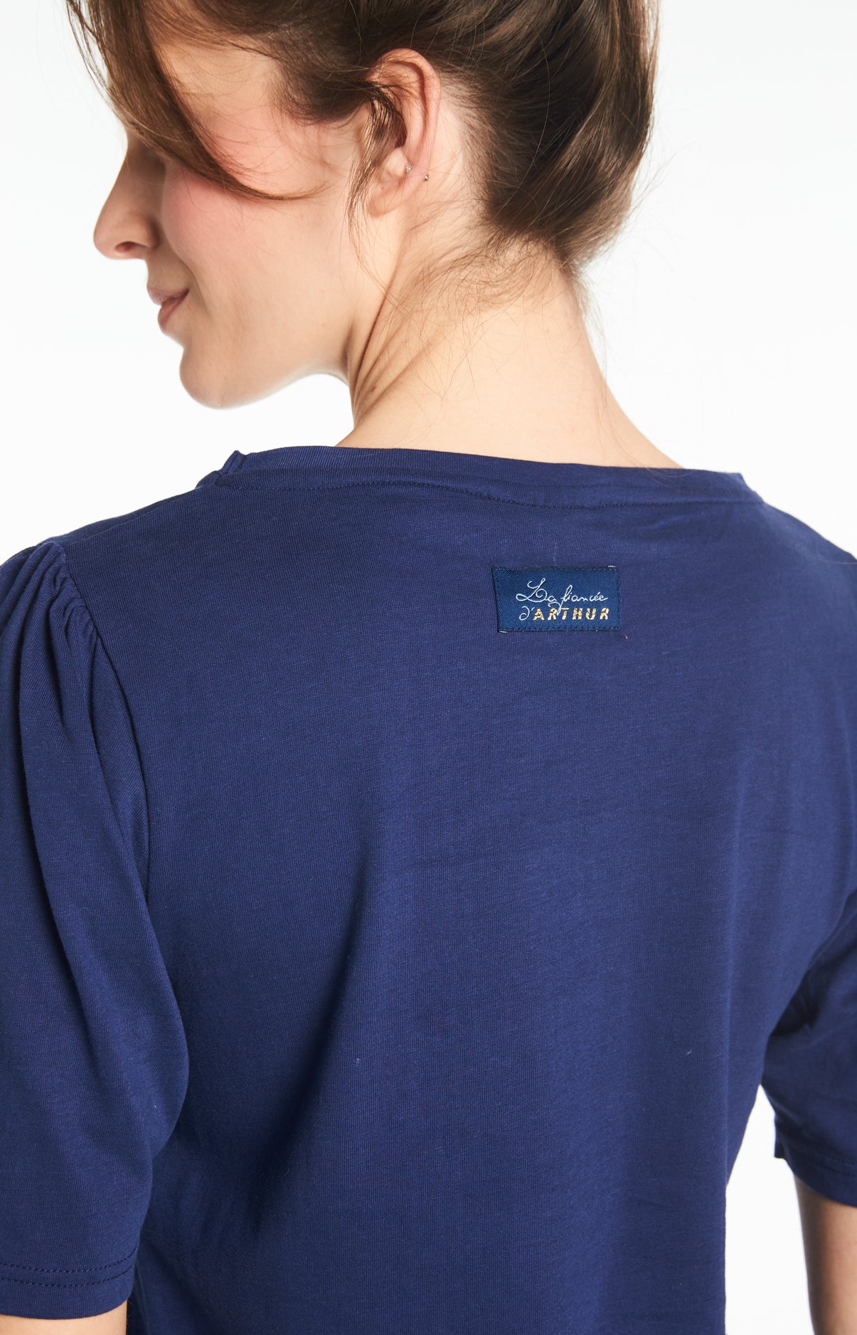 arthur-bob-tee-shirt-femme-marine-coton-bio image 5