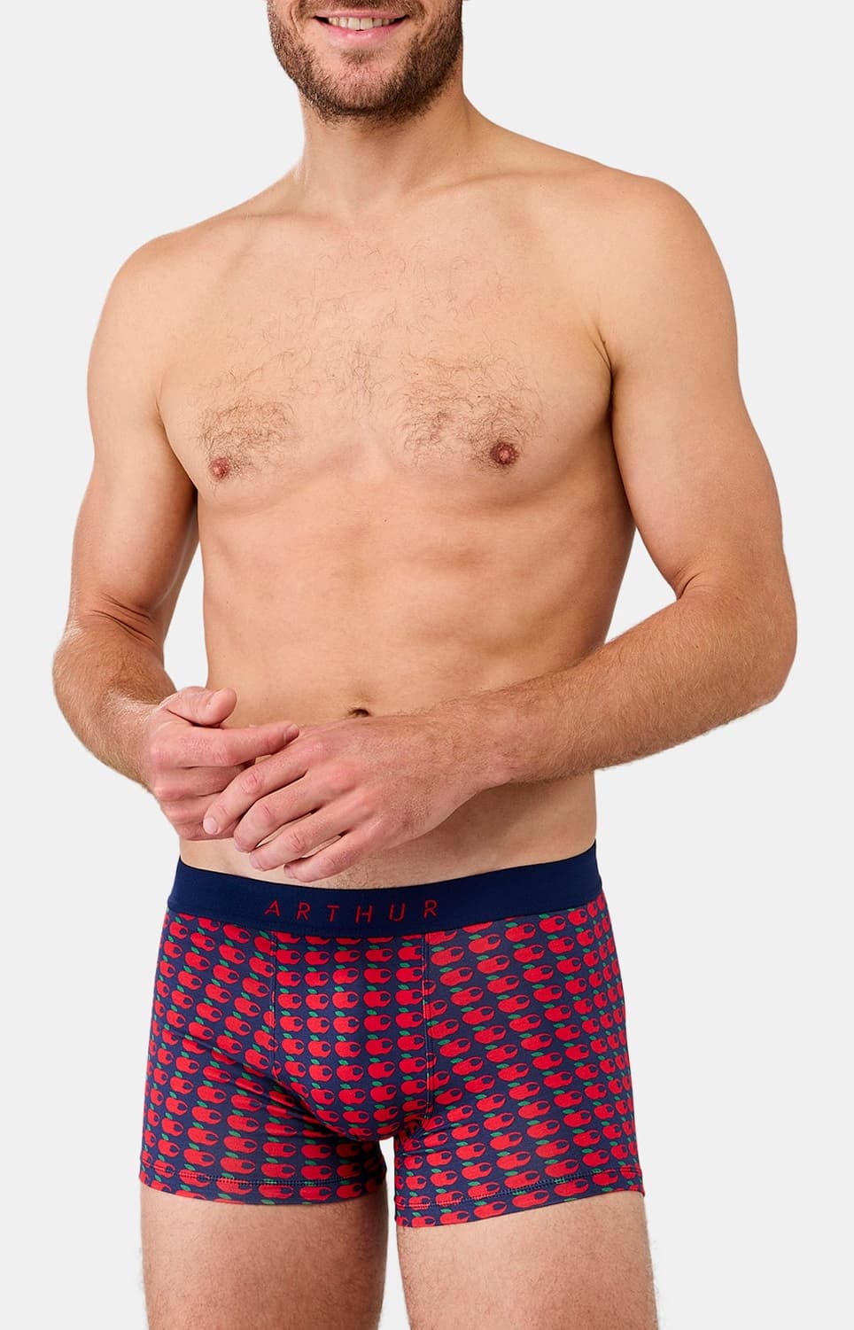 arthur-bob-pomme-d-amour-boxer-homme-marine-coton-bio image 2