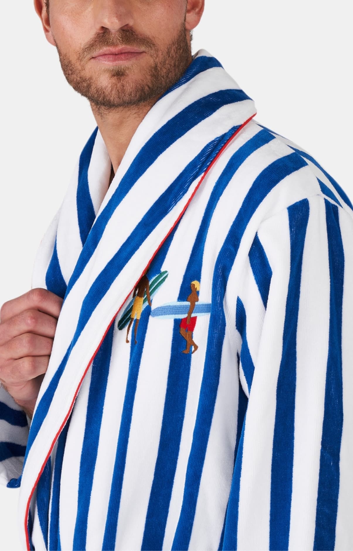 arthur-bob-surf-peignoir-bleu-l-rayures-coton image 4