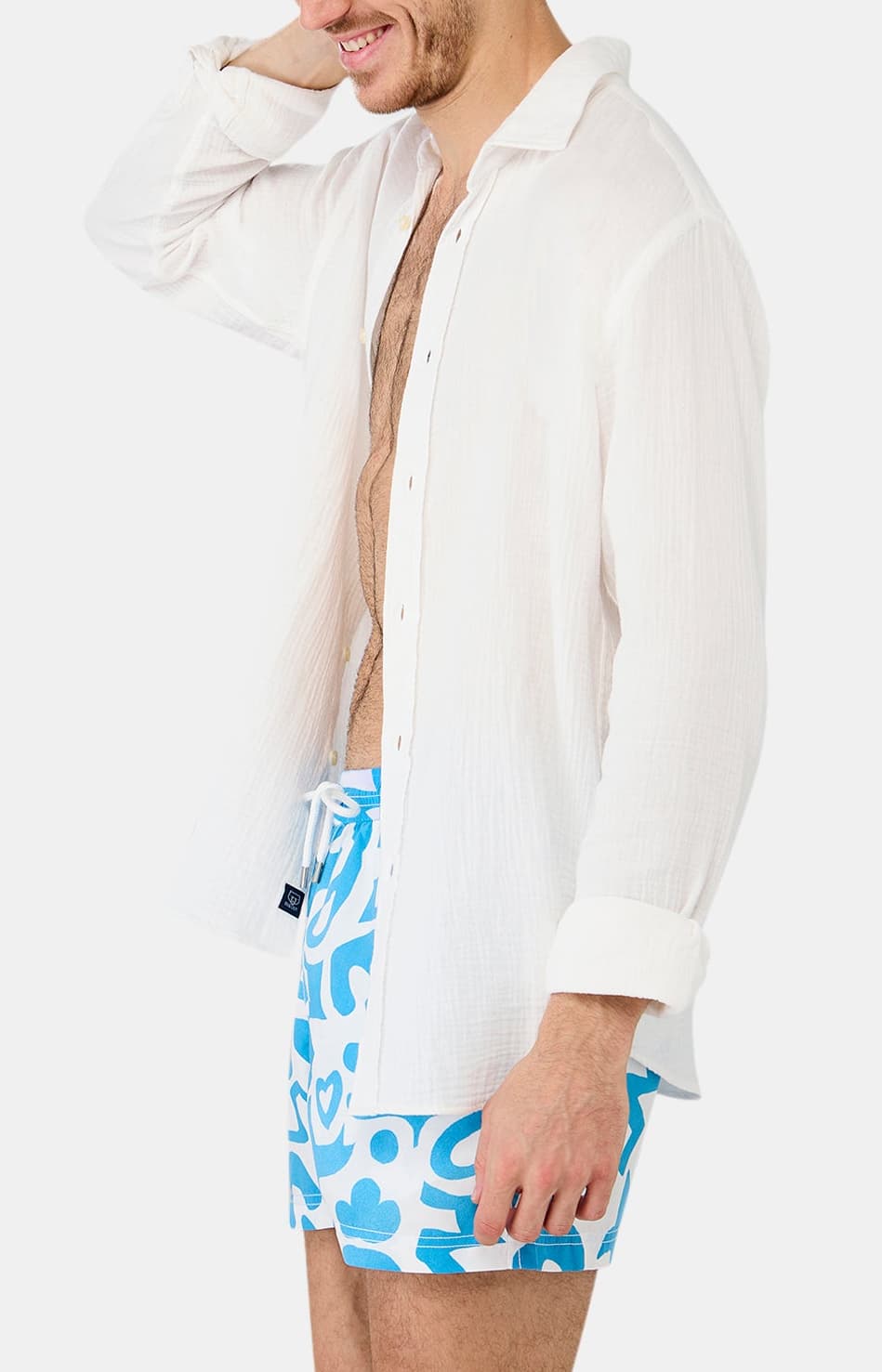 arthur-bob-chemise-gaze-coton-blanc-manches-longues image 2