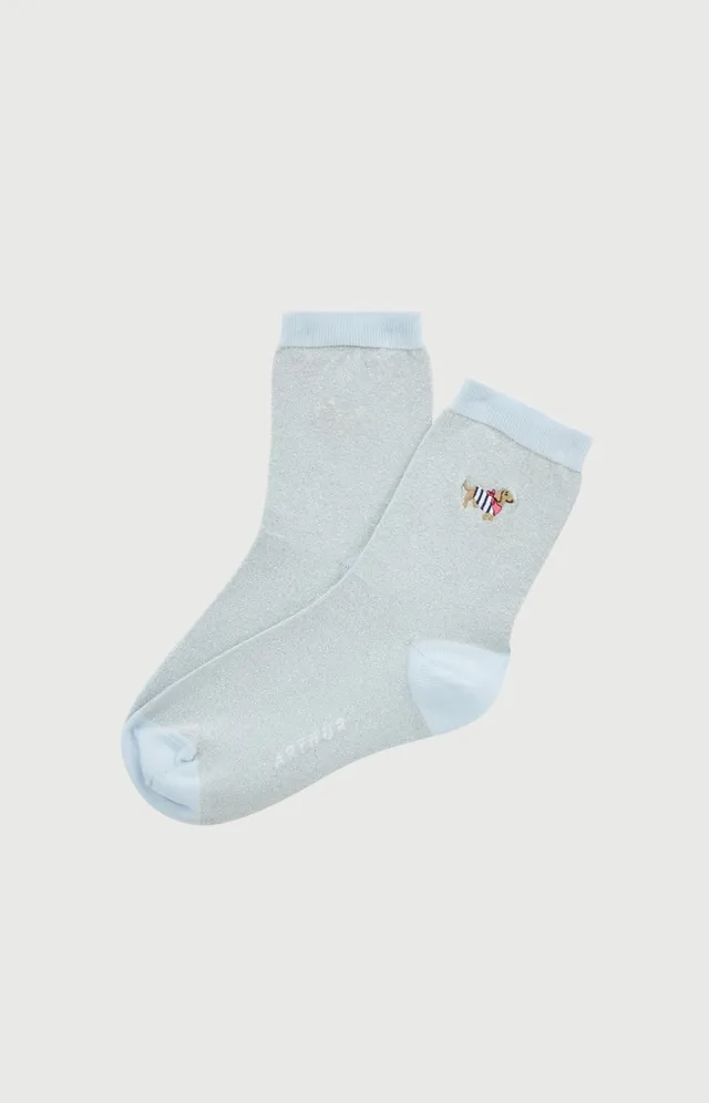 arthur-bob-chaussettes-tobbie-ice-bleu-ciel-teckel image 1