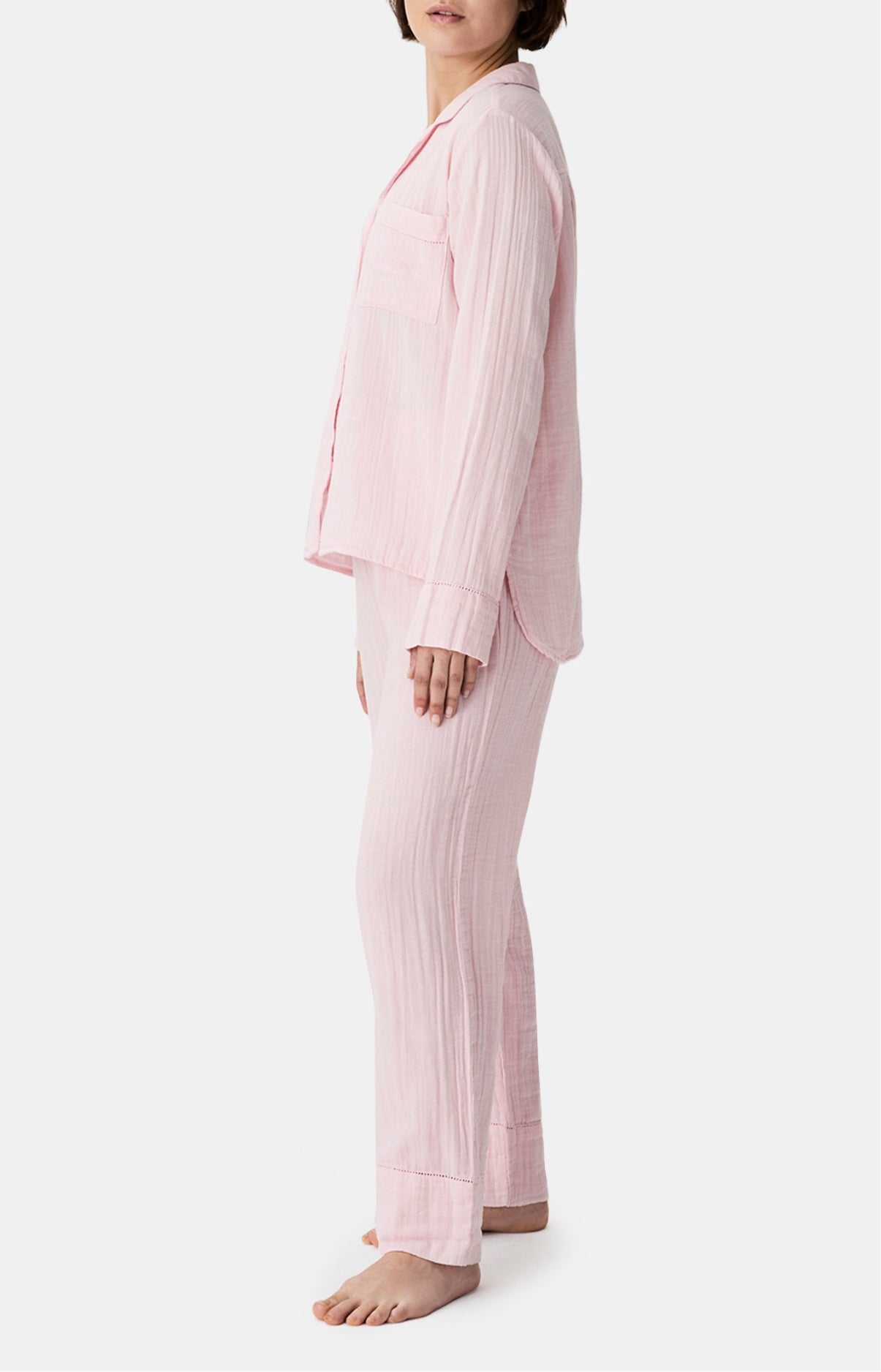 arthur-bob-blush-pyjama-gaze-de-coton-rose-manches-longues image 4