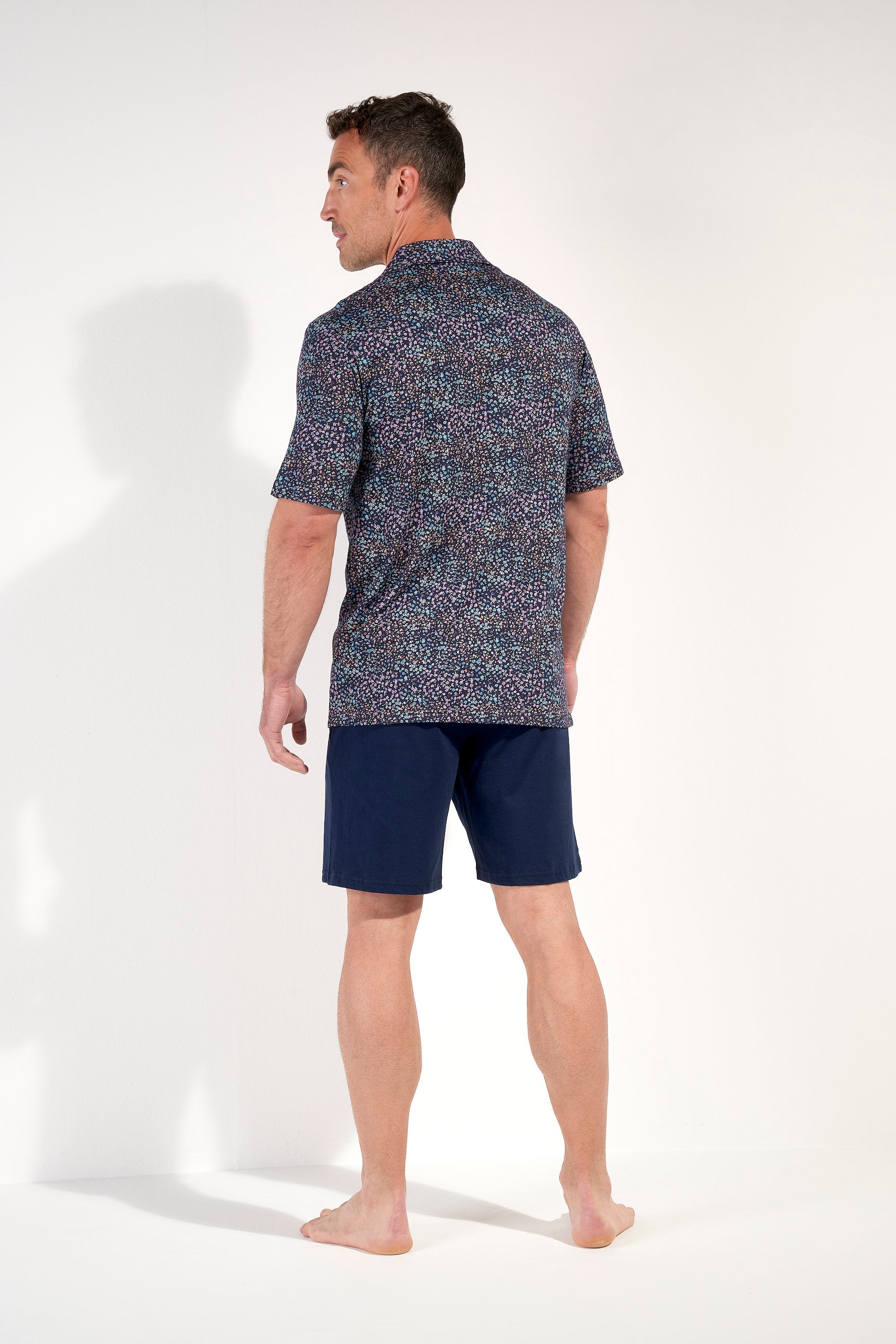 hom-vineyard-pyjama-court-homme-bleu-marine-coton-liberty image 5