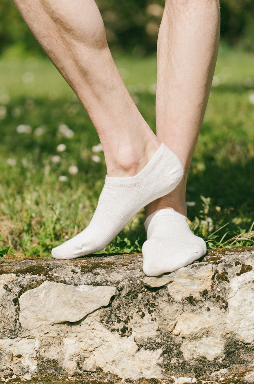 p-trone-chaussettes-lin-coton-socquettes-blanc-39-42-respirant image 4