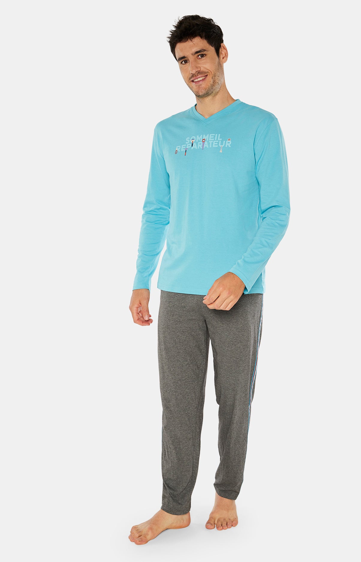 arthur-bob-pyjama-homme-bricolage-marine image 1