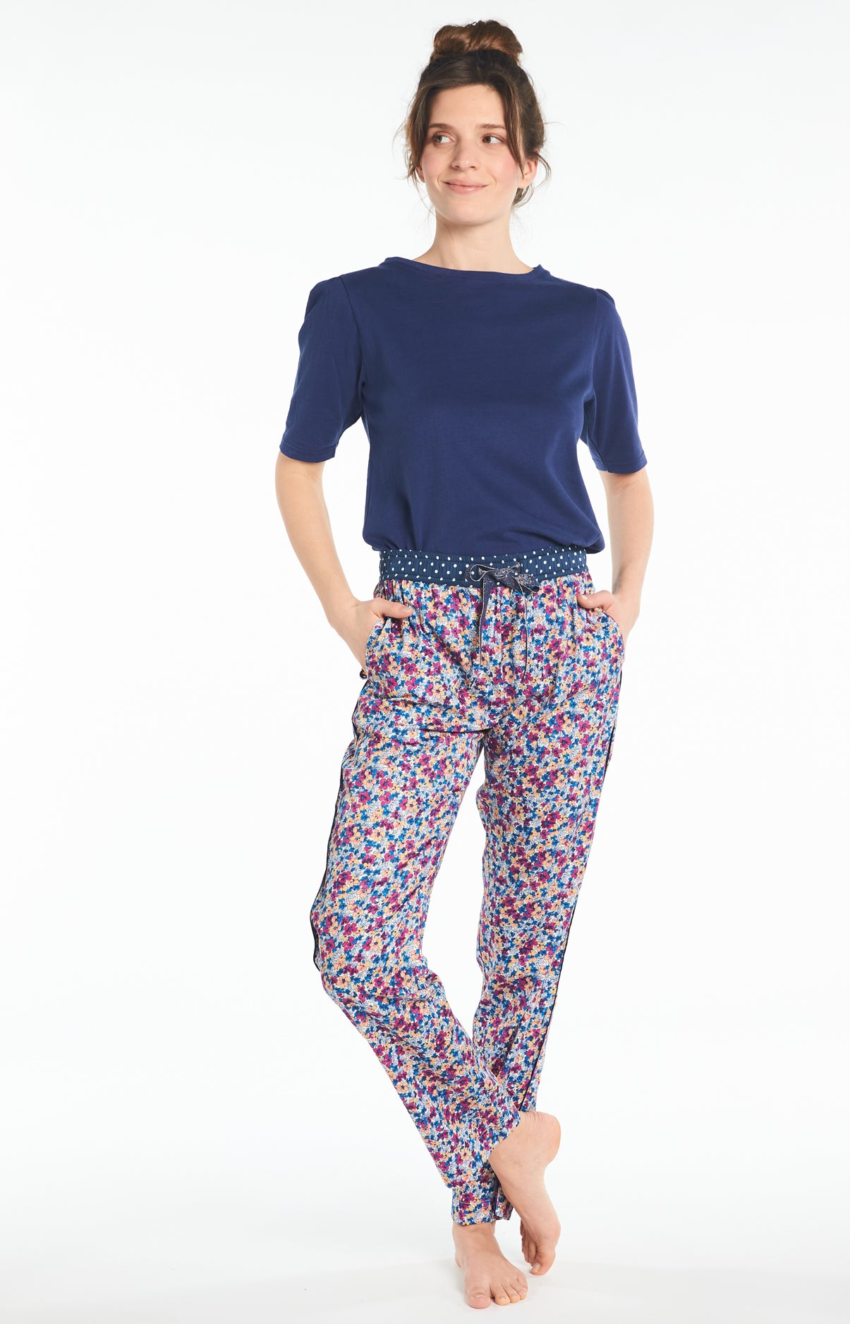 arthur-bob-fleur-pantalon-pyjama-violet-coton-bio image 5