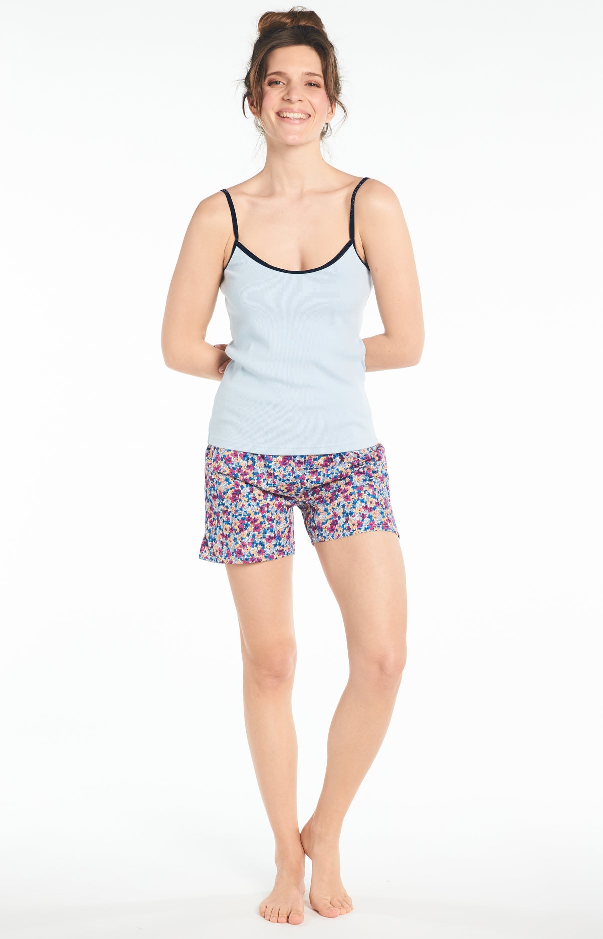 arthur-bob-short-fleur-violet-coton-bio-femme image 7