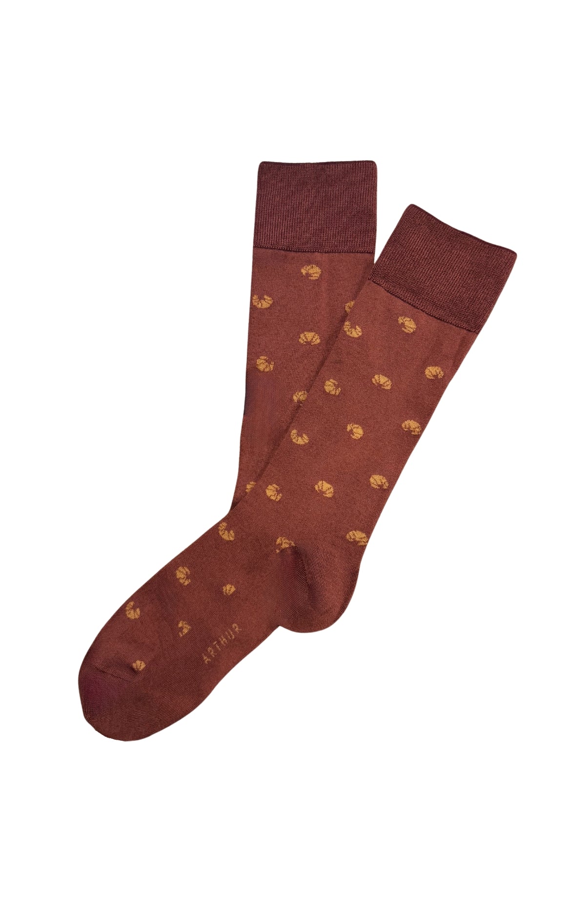 arthur-bob-croissant-bordeaux-chaussettes-bordeaux image 1
